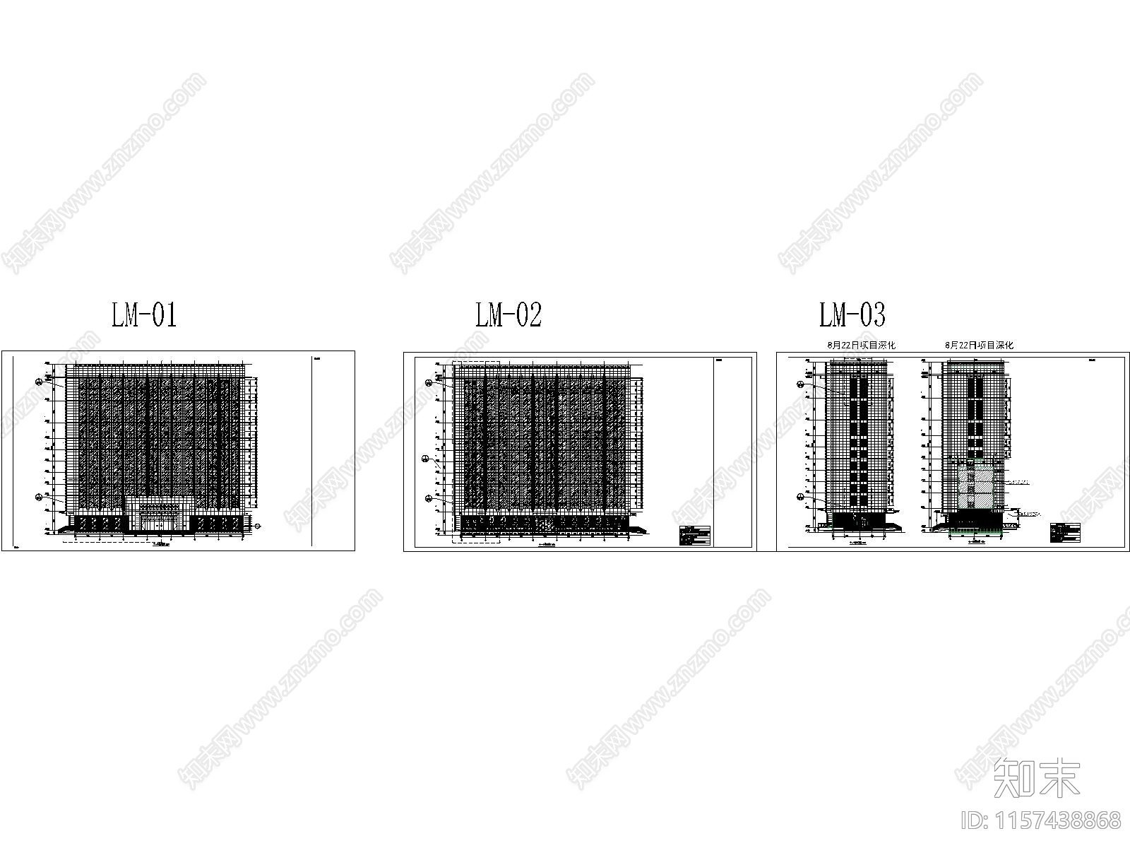 精细整套办公cad施工图下载【ID:1157438868】