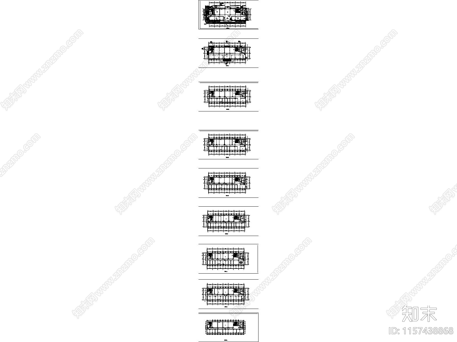 精细整套办公cad施工图下载【ID:1157438868】