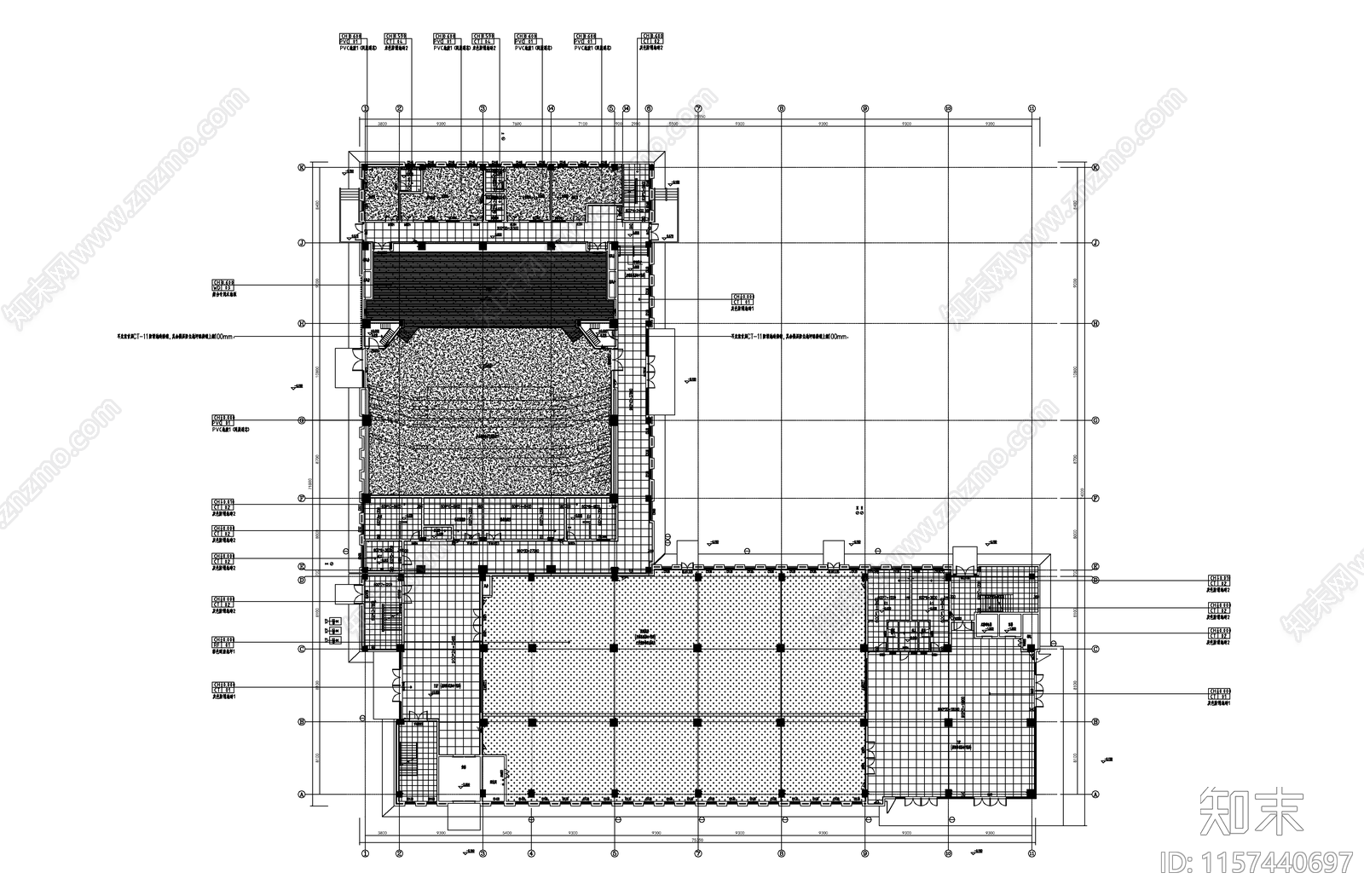 南曽技工学校室内及地库标线设计cad施工图下载【ID:1157440697】