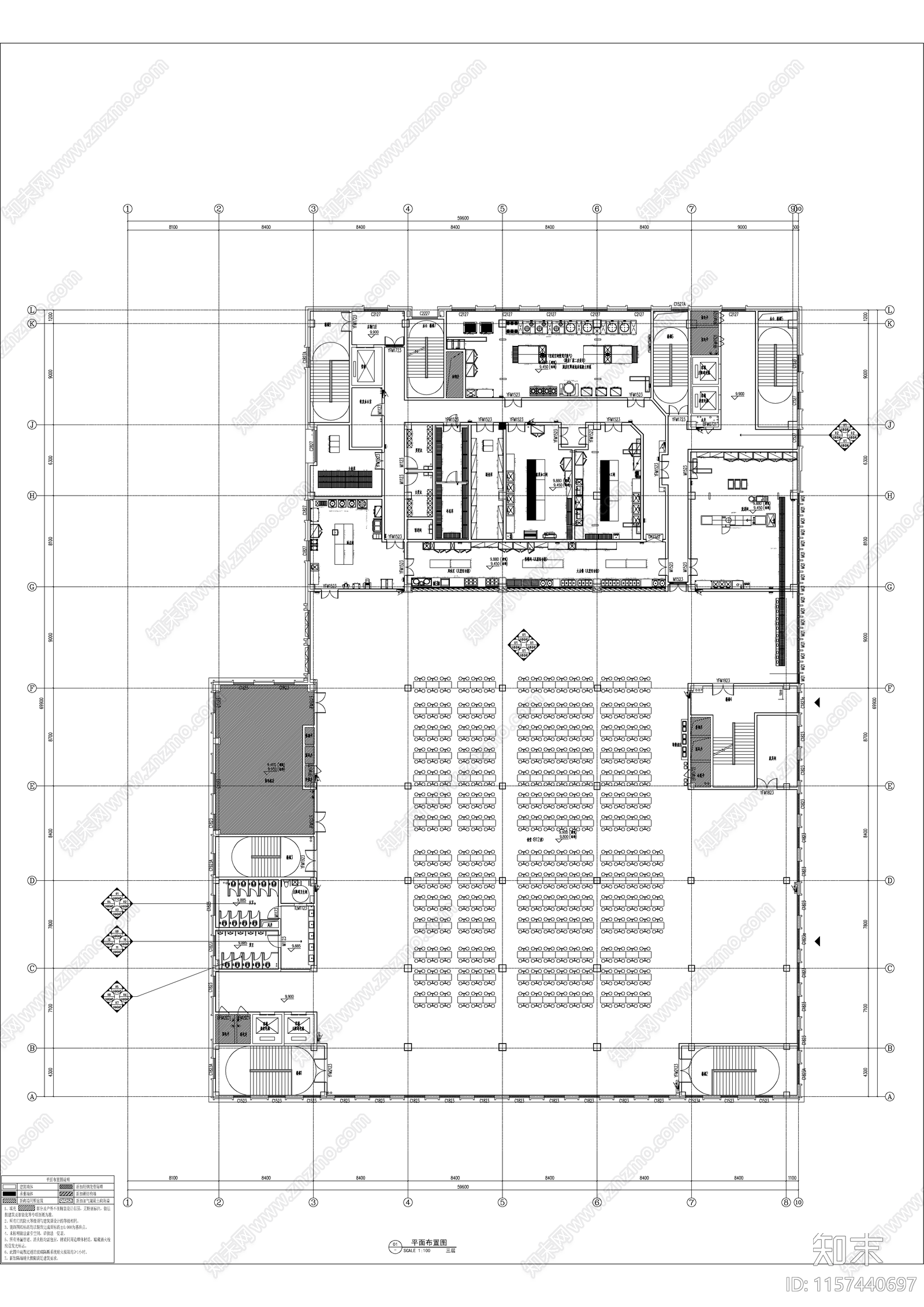 南曽技工学校室内及地库标线设计cad施工图下载【ID:1157440697】