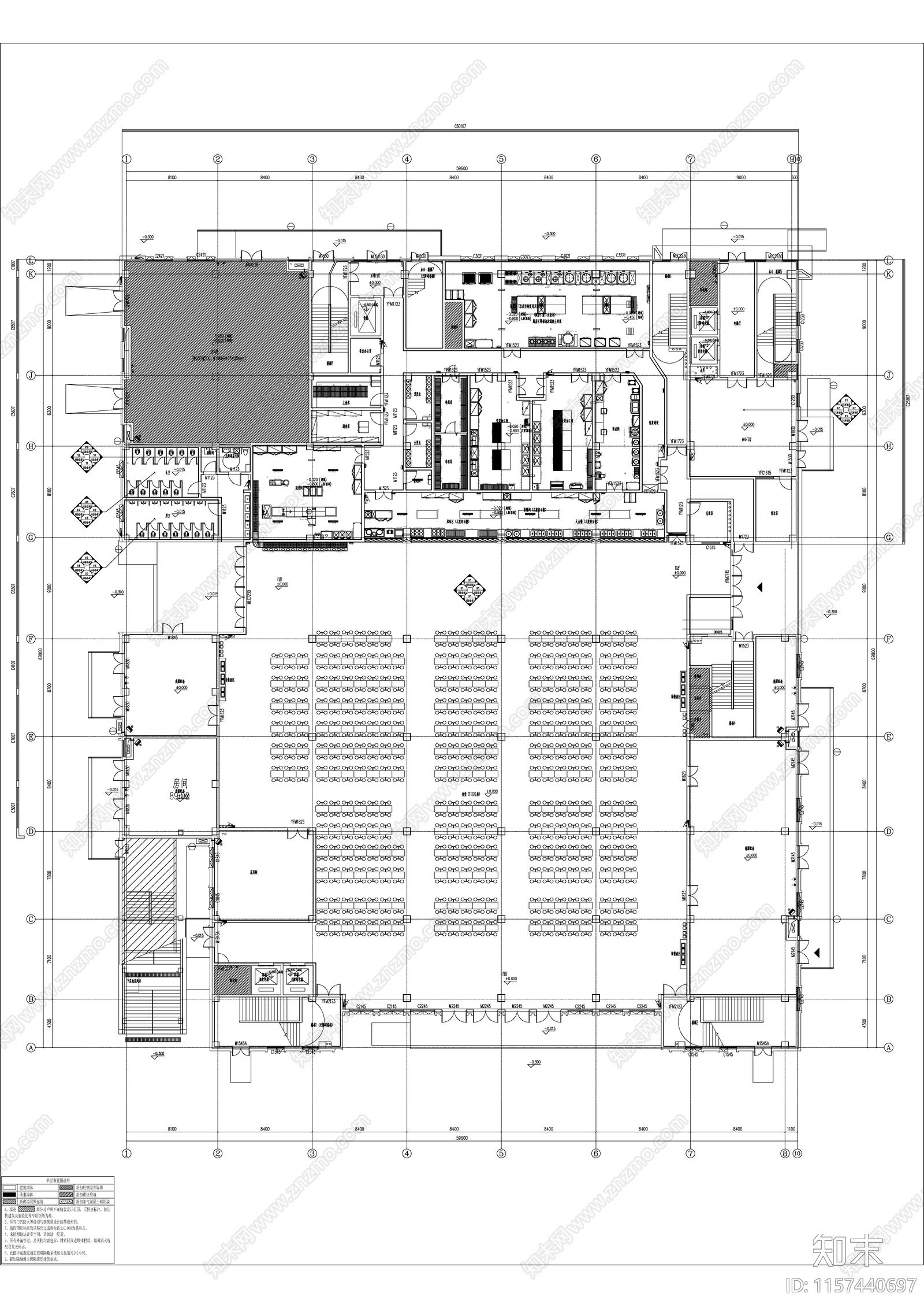 南曽技工学校室内及地库标线设计cad施工图下载【ID:1157440697】