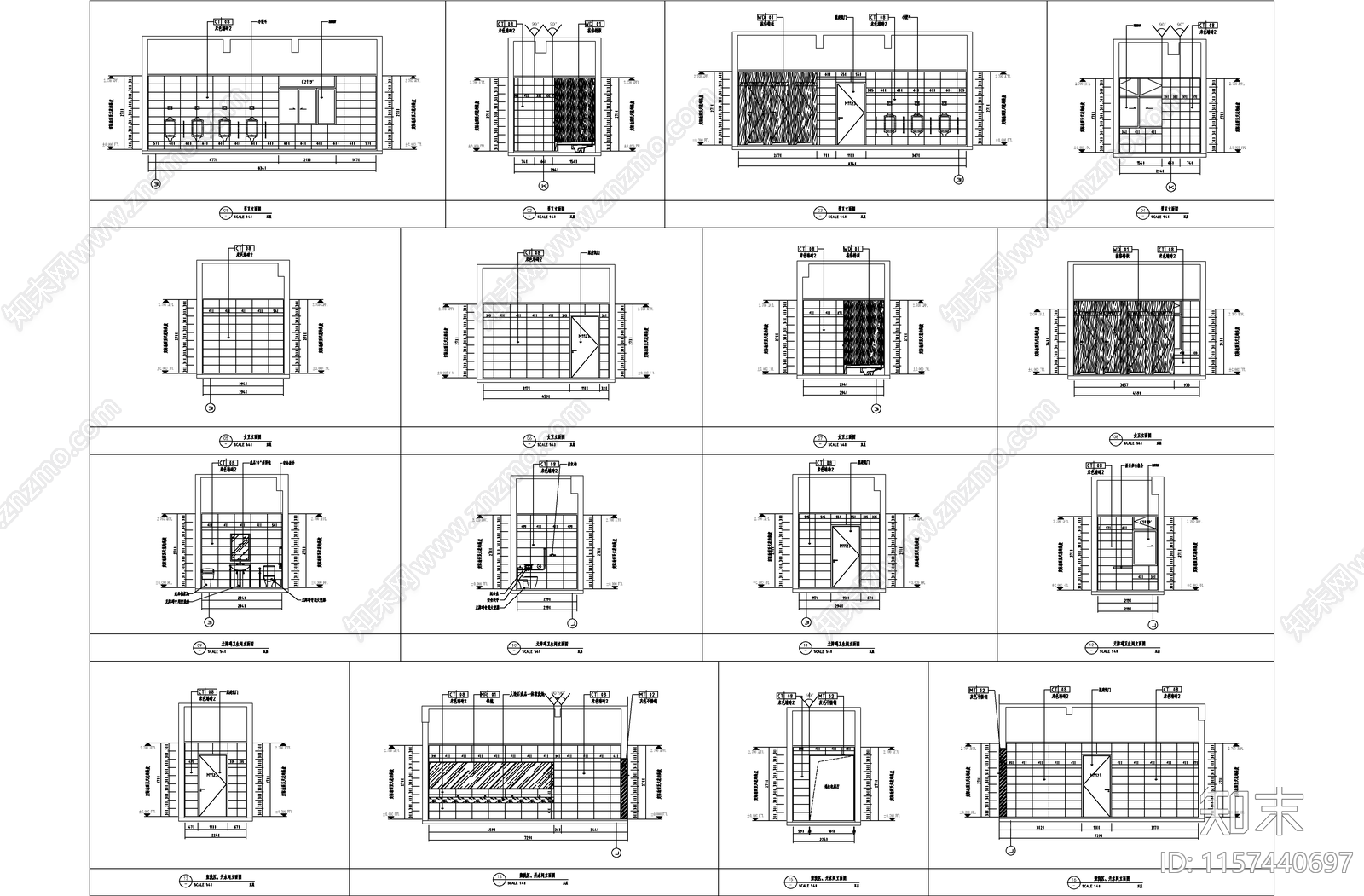 南曽技工学校室内及地库标线设计cad施工图下载【ID:1157440697】