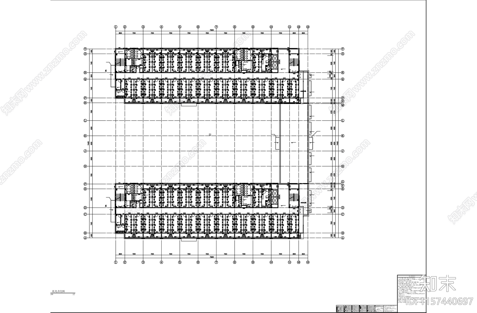 南曽技工学校室内及地库标线设计cad施工图下载【ID:1157440697】