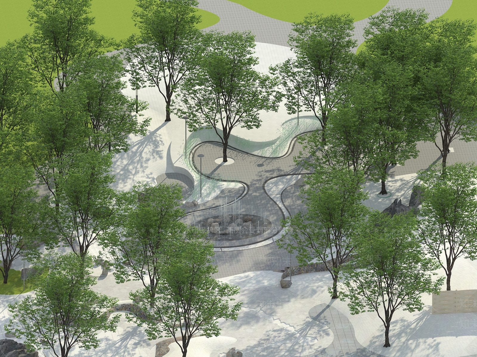 现代公园3D模型下载【ID:1157439432】