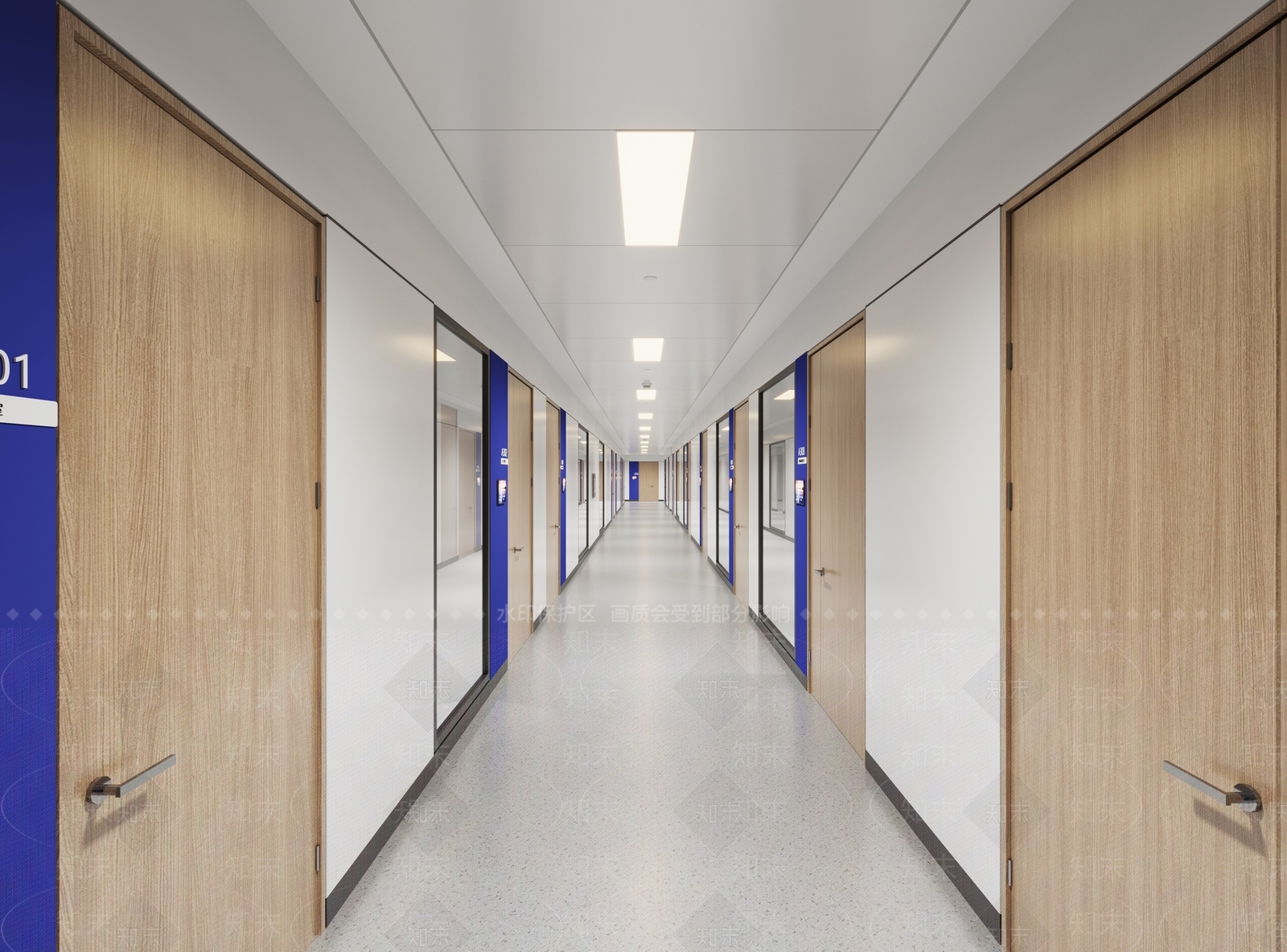 现代办公过道3D模型下载【ID:1157520386】