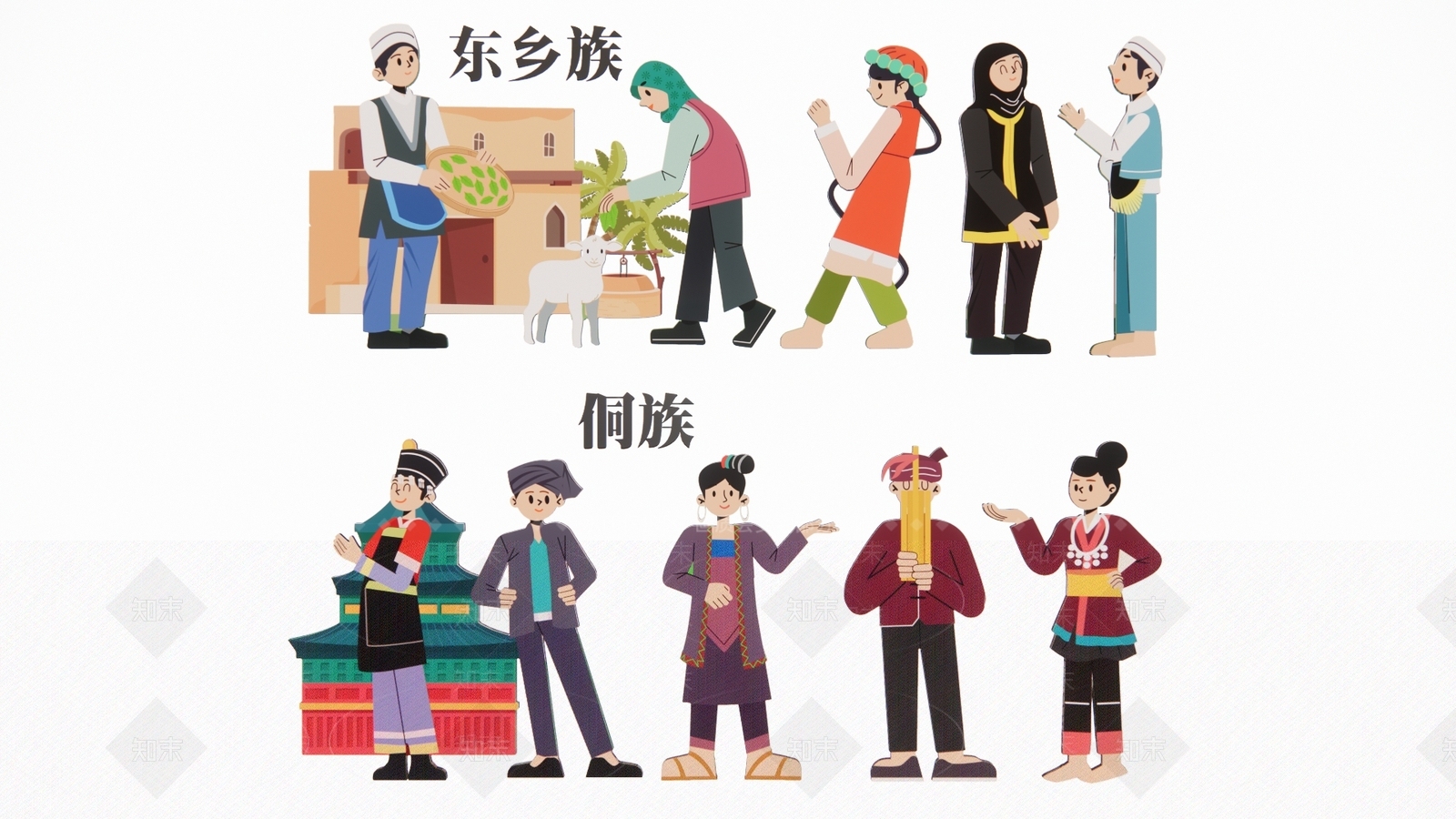 2D五十六个民族SU模型下载【ID:1157444486】