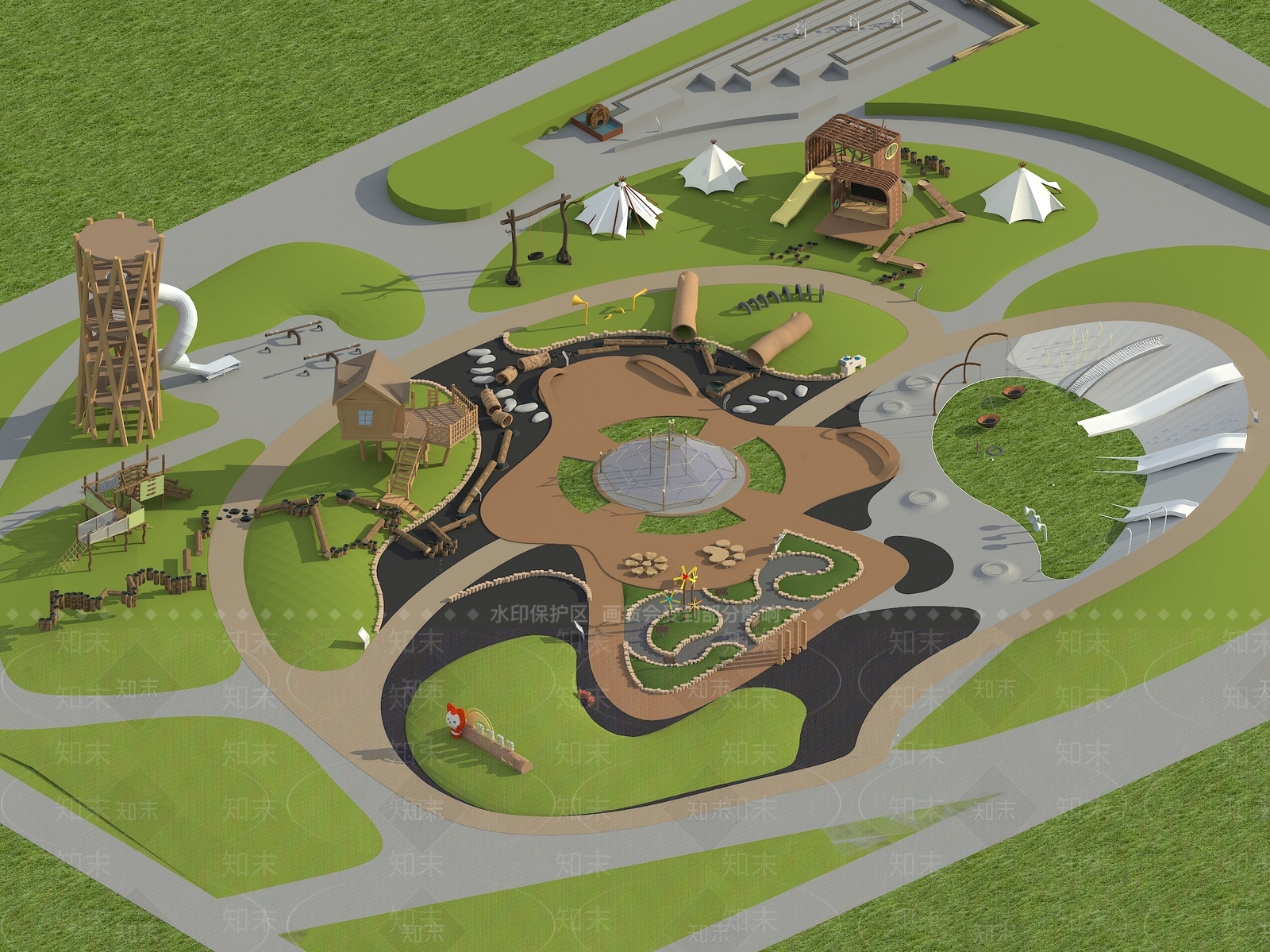 现代公园3D模型下载【ID:1157443562】