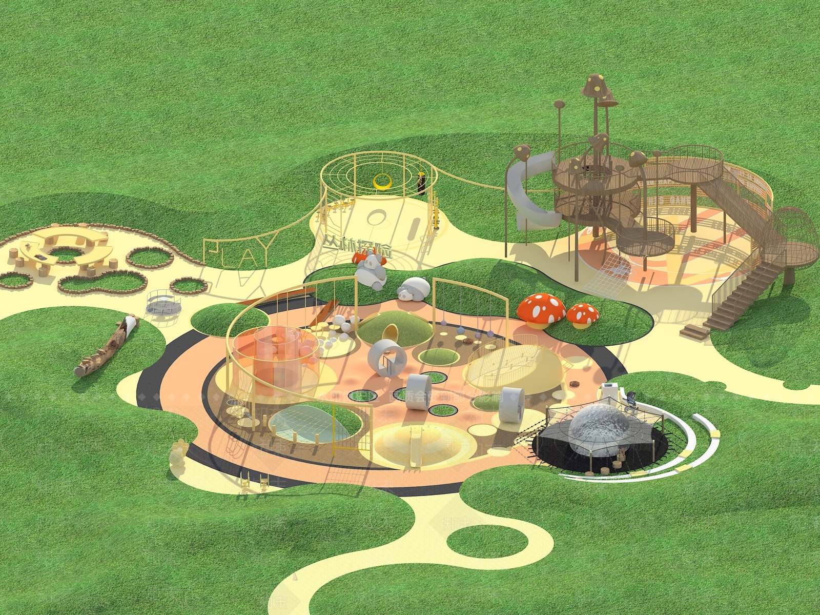 现代公园3D模型下载【ID:1157446965】