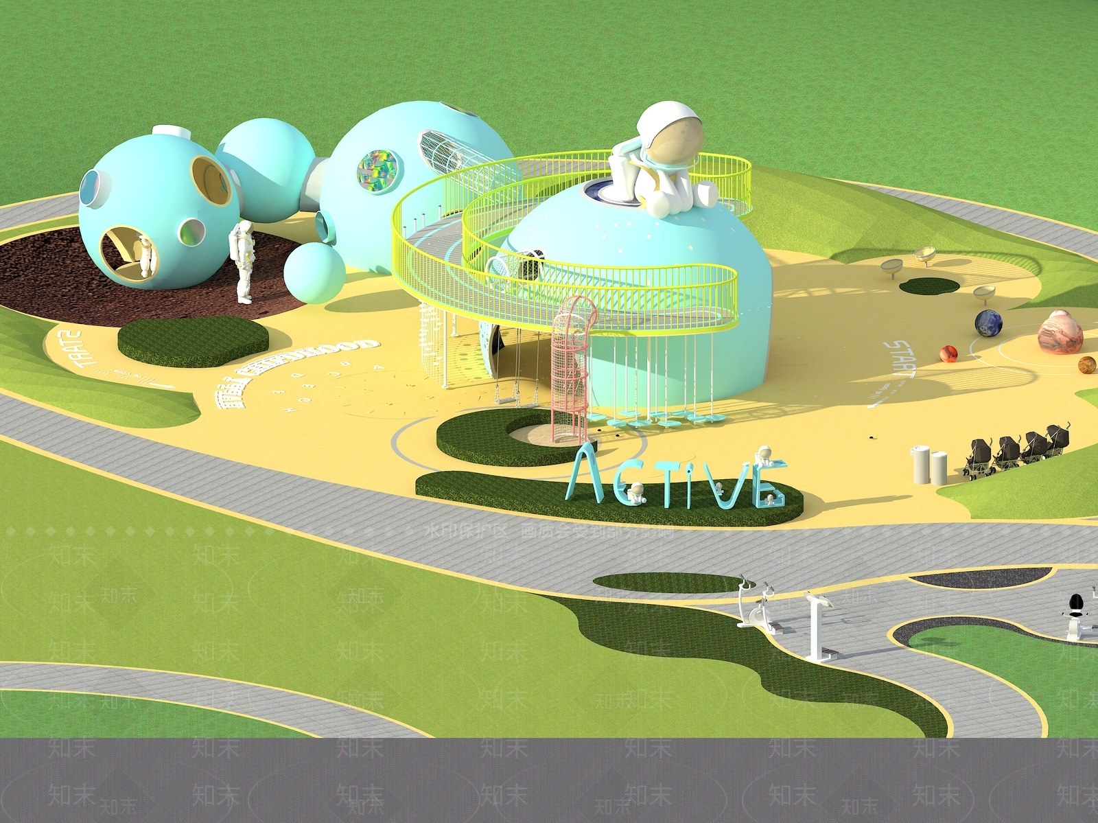 现代公园3D模型下载【ID:1157447071】