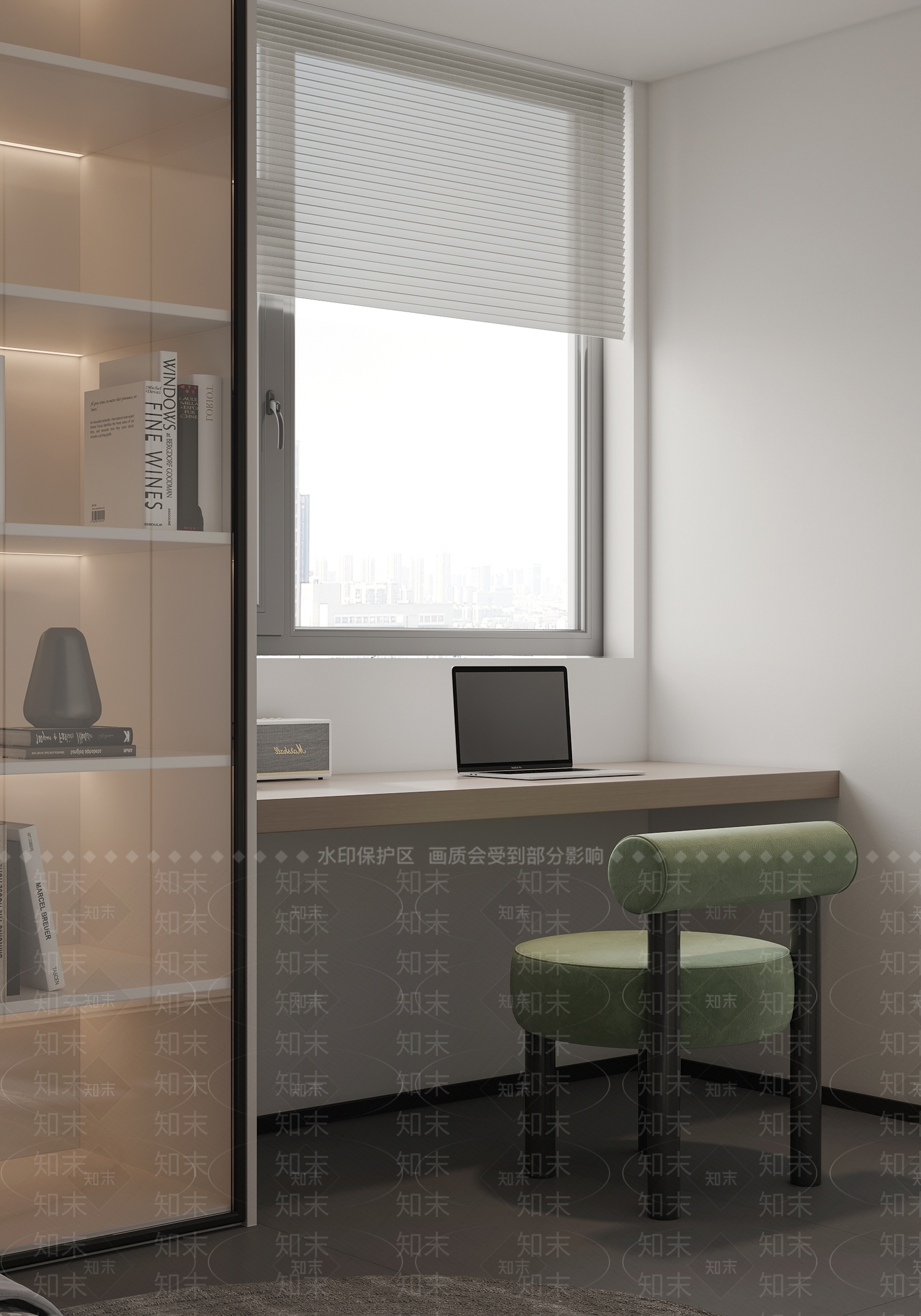 玻璃展示柜书柜3D模型下载【ID:1227405817】