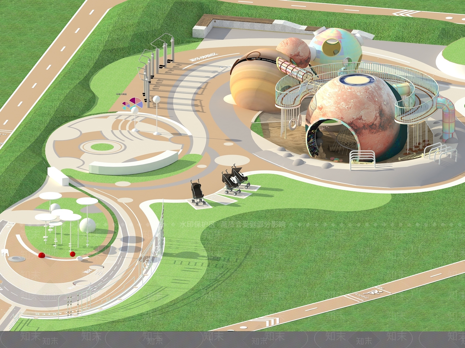 现代公园3D模型下载【ID:1157450307】