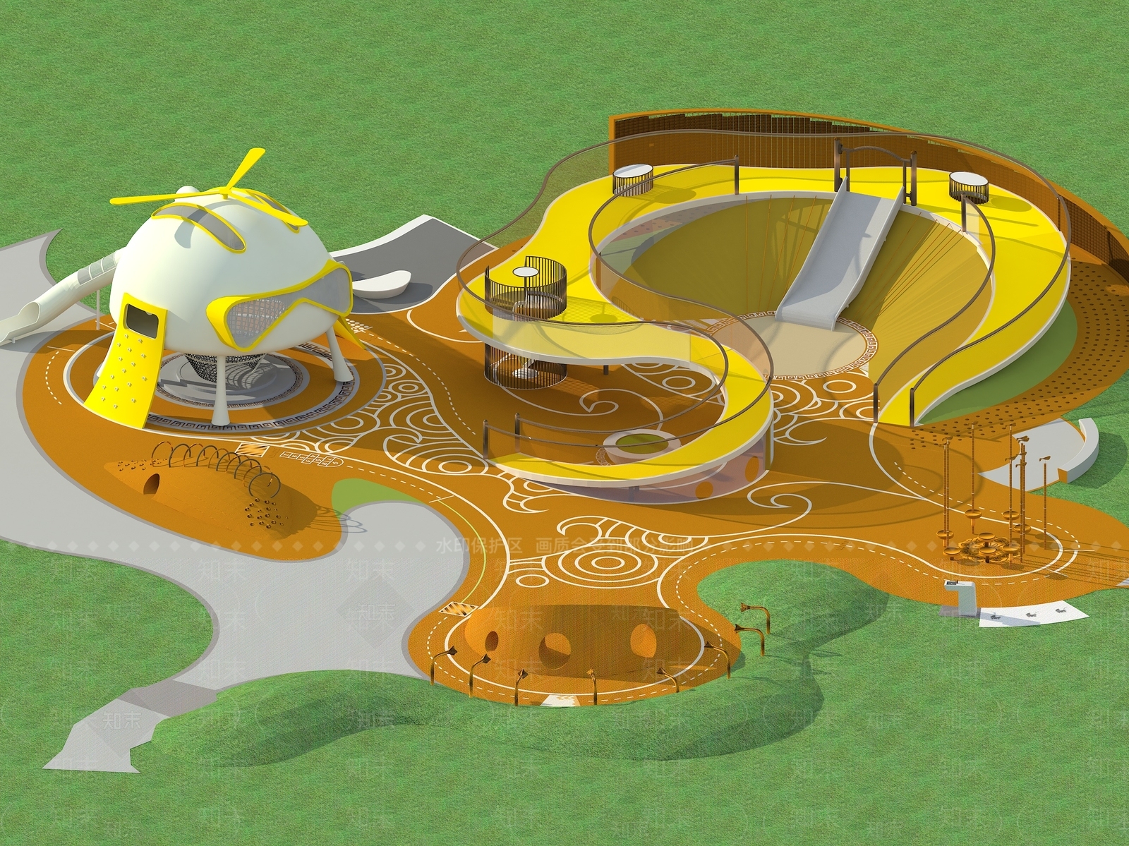 现代公园3D模型下载【ID:1157450426】