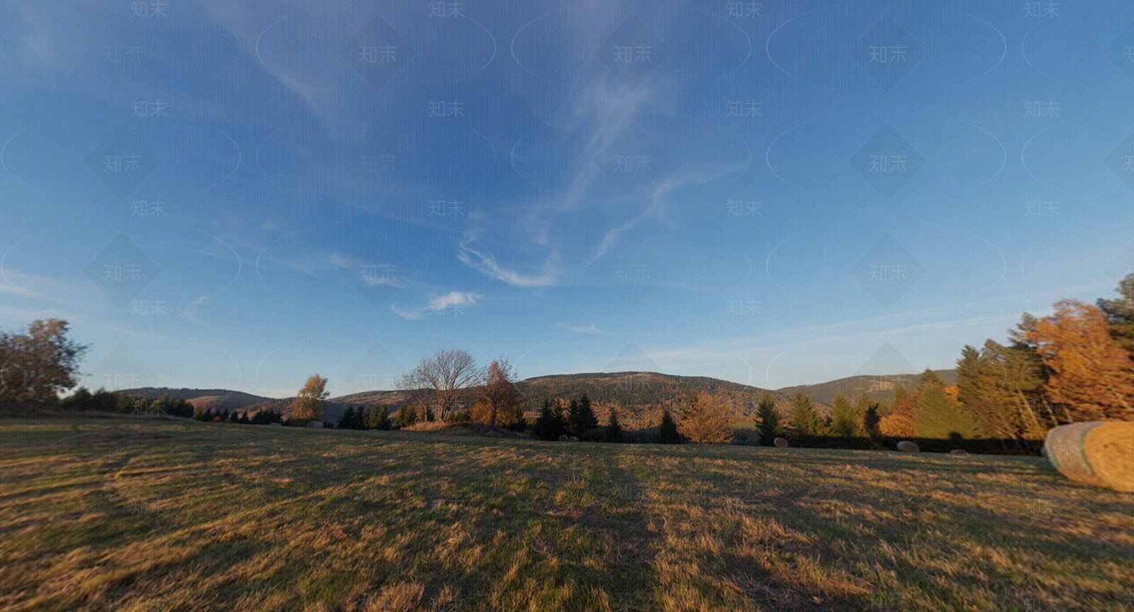 秋天吴云晴天HDRI天空贴图下载【ID:1157453421】