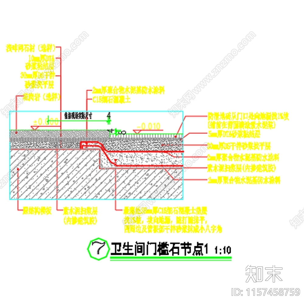 洗手盆门监石吊顶室内装修节点图大样图施工图下载【ID:1157458759】