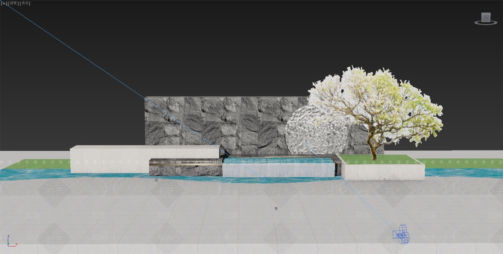 现代景墙3D模型下载【ID:1157461467】
