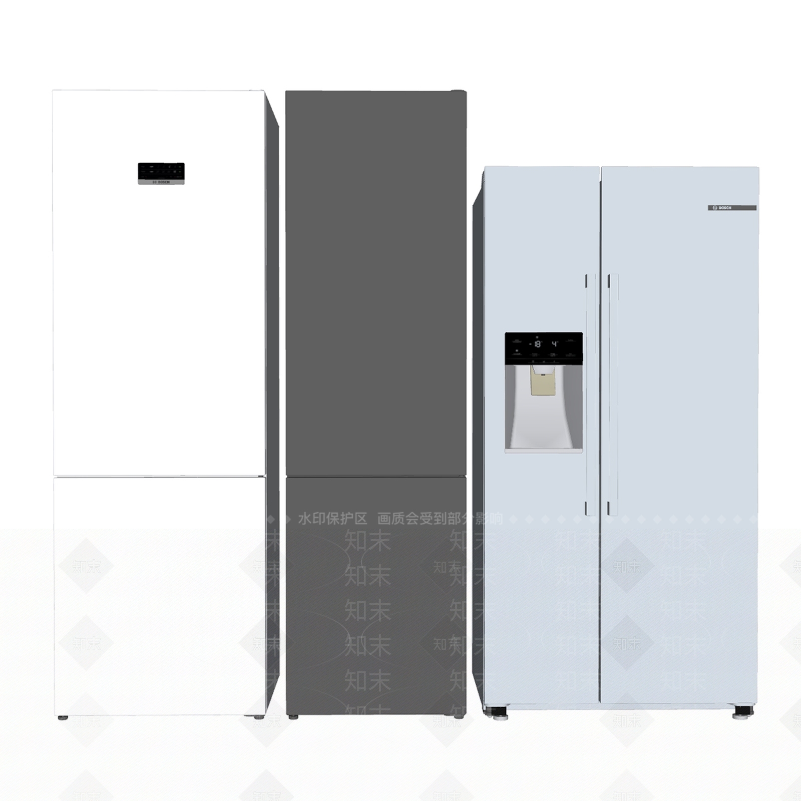 冰箱SU模型下载【ID:1157477544】