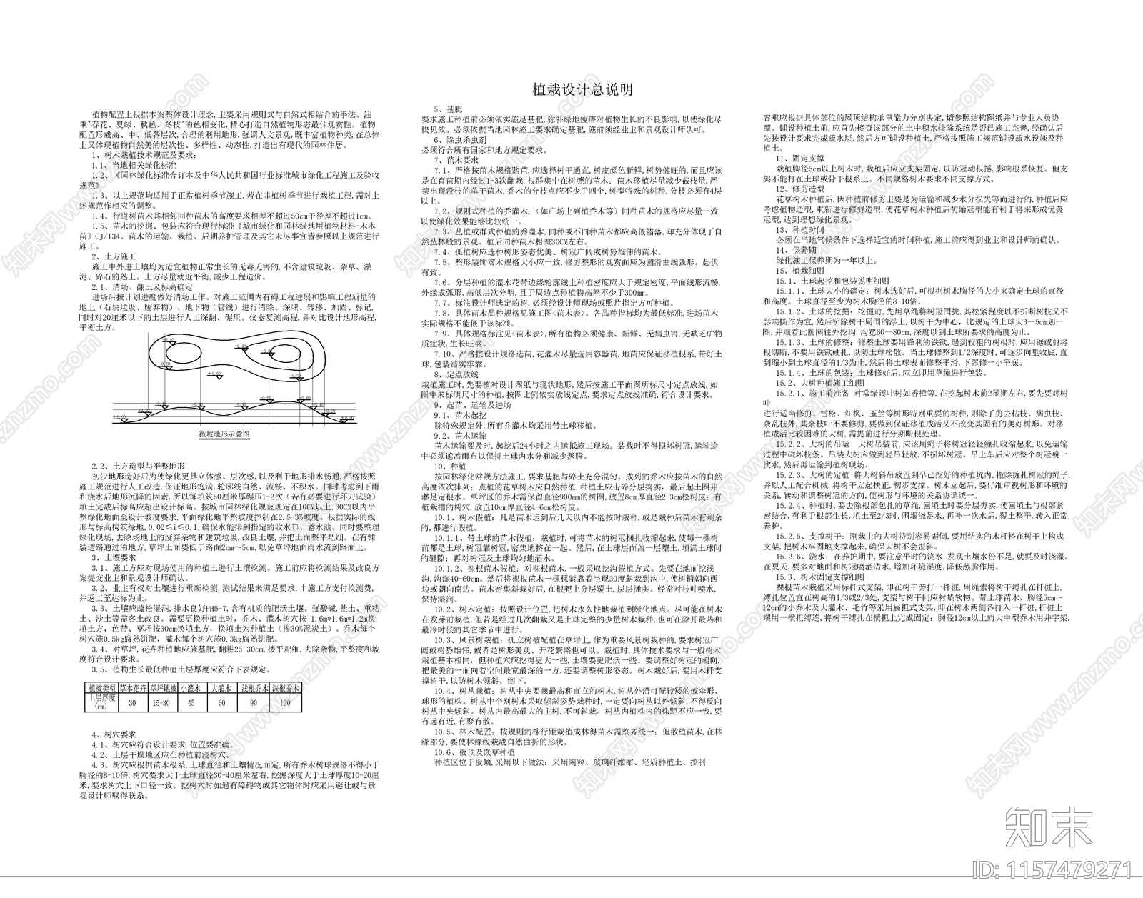 江苏地区住宅示范区栽植设计说明cad施工图下载【ID:1157479271】