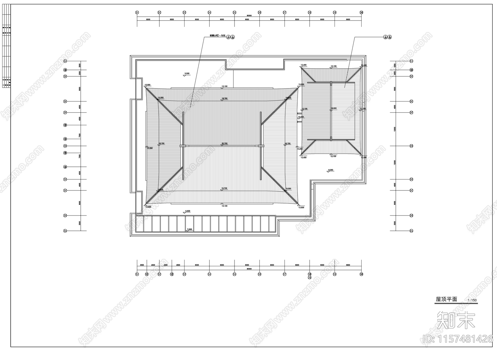 某仿古风格大型电影院建筑图cad施工图下载【ID:1157481426】