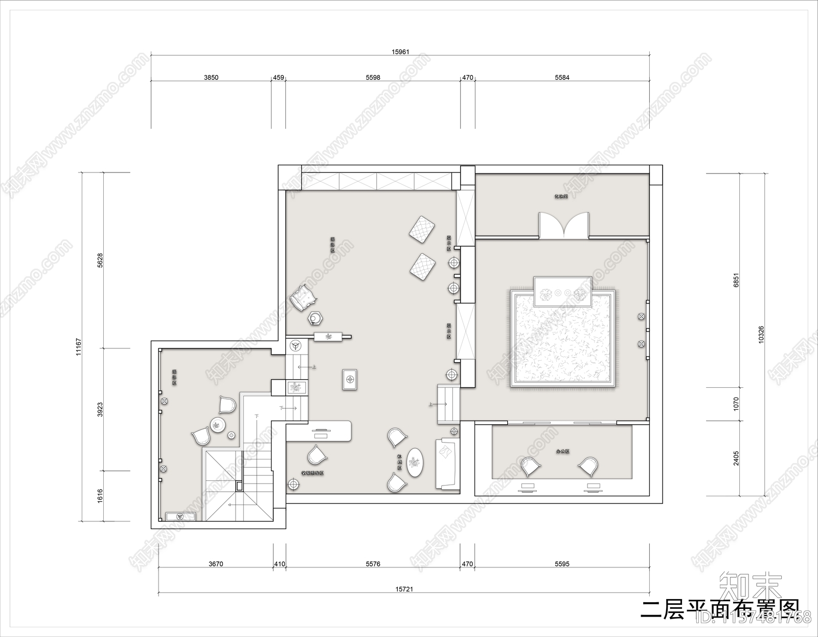 400平米双层服装店平面布置图cad施工图下载【ID:1157481768】