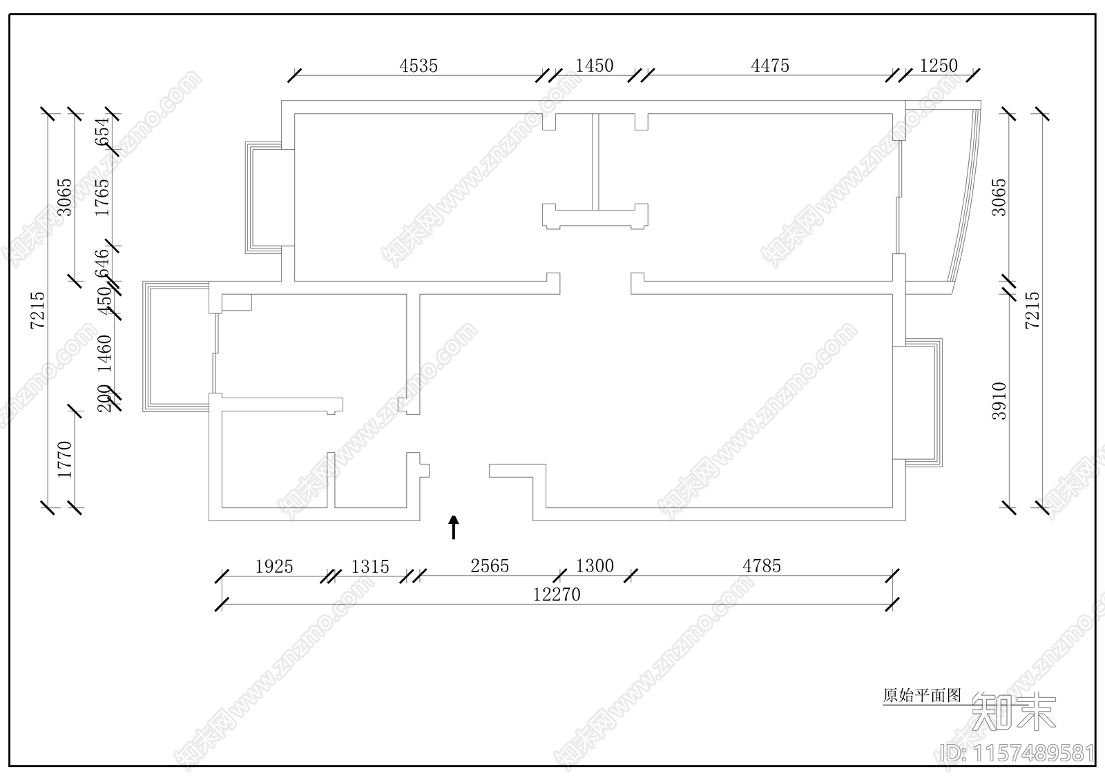 家装设计图cad施工图下载【ID:1157489581】