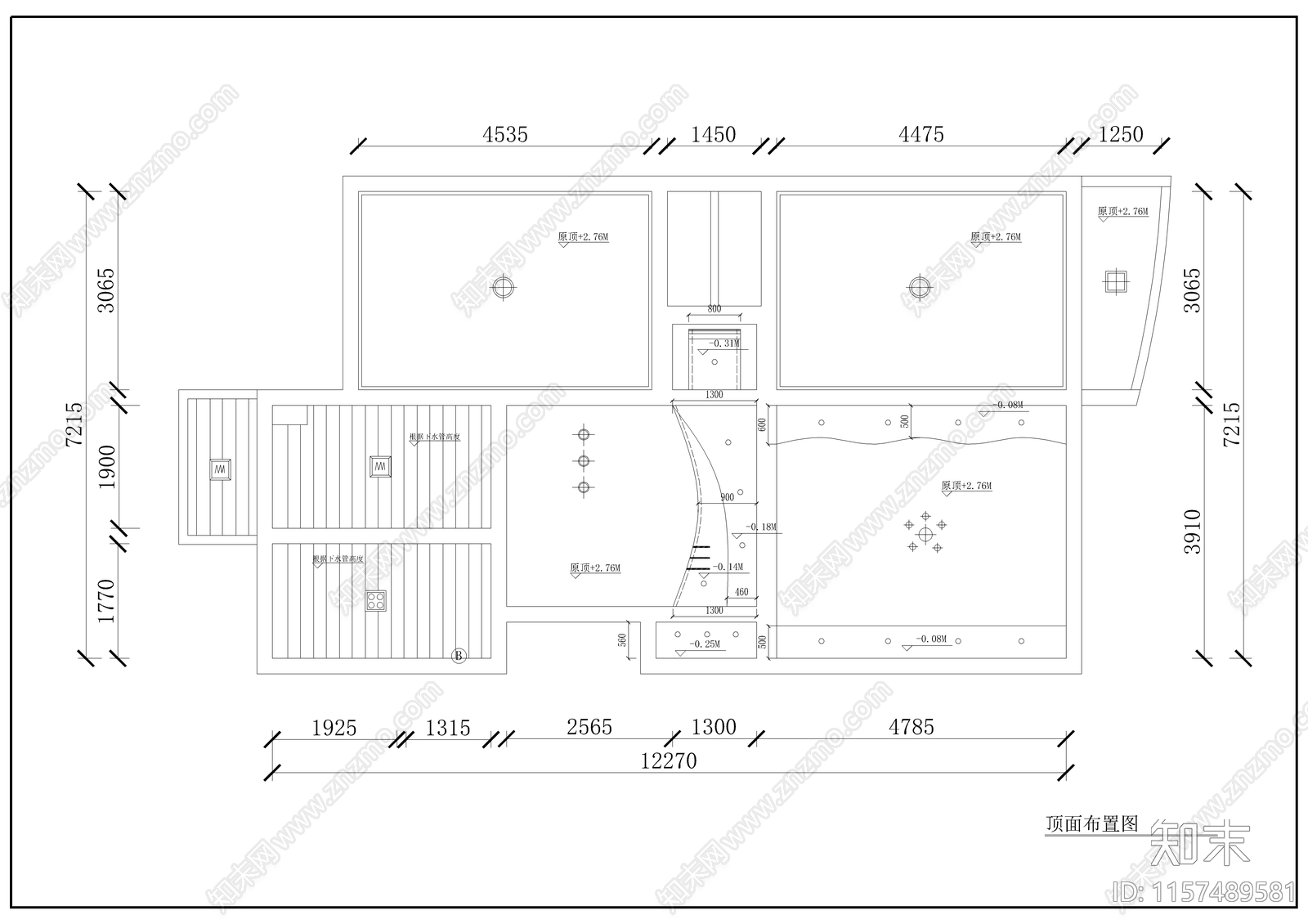 家装设计图cad施工图下载【ID:1157489581】