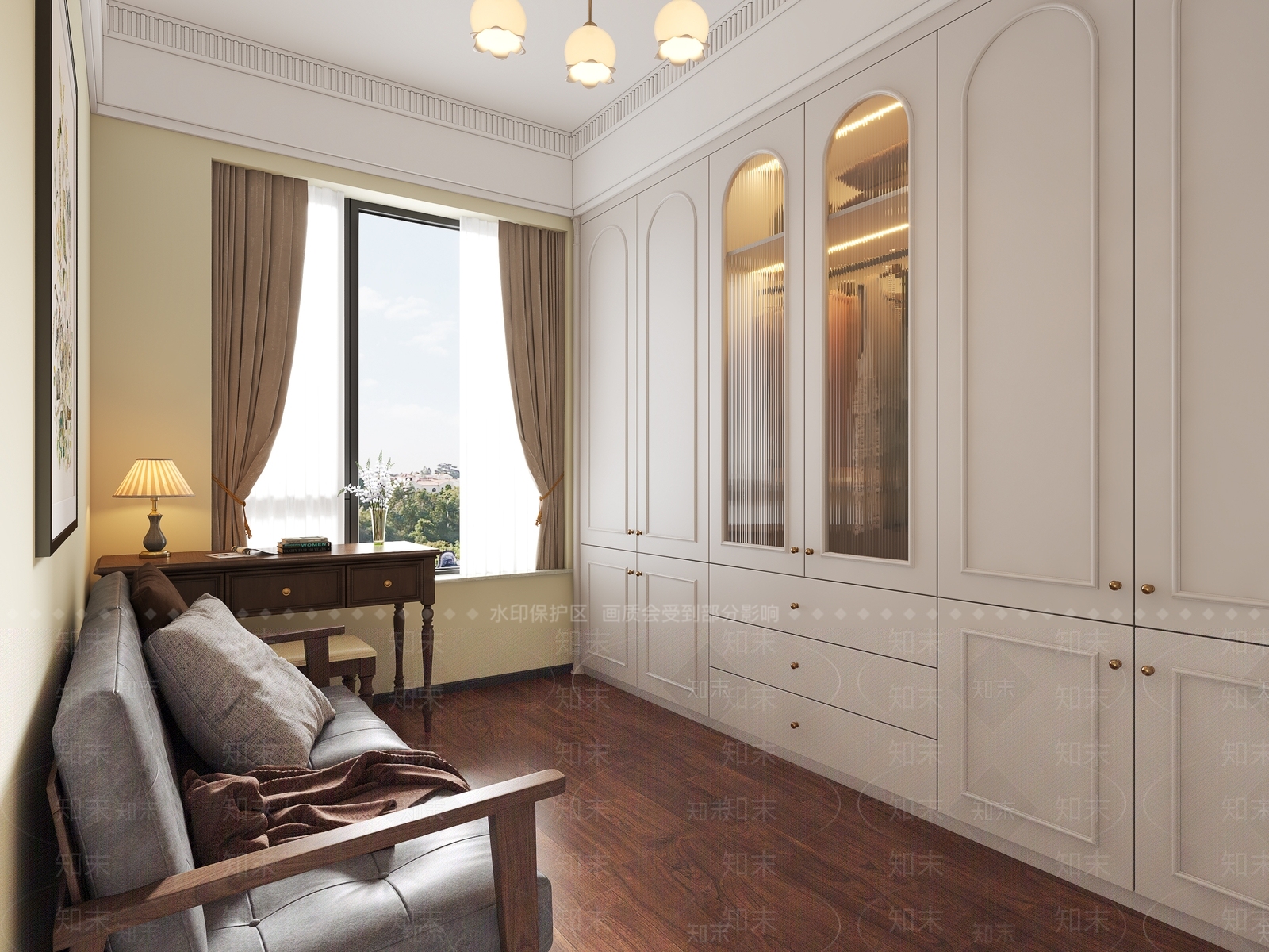 美式衣帽间3D模型下载【ID:1157497691】