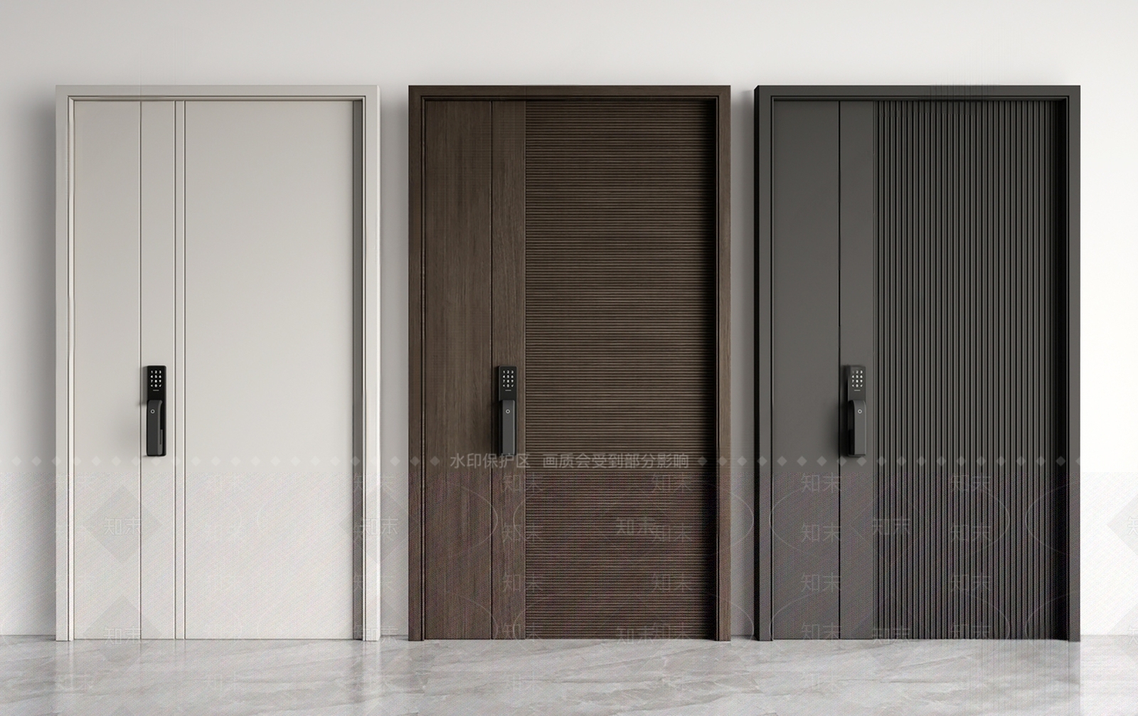 现代防盗门3D模型下载【ID:1157495194】