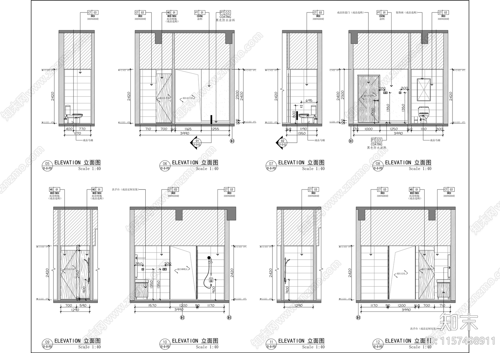 高新智创园学生宿舍室内装修cad施工图下载【ID:1157498911】