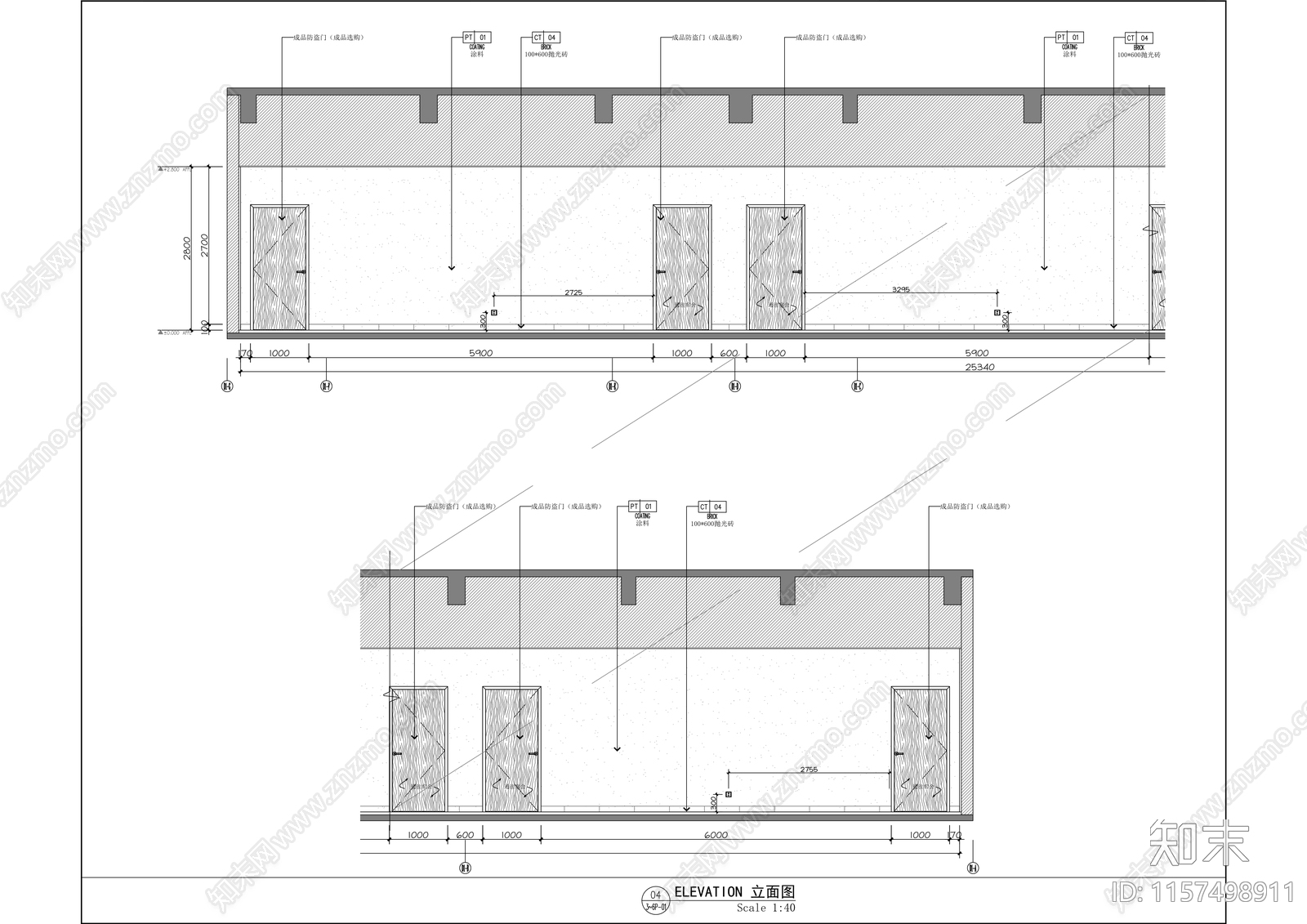 高新智创园学生宿舍室内装修cad施工图下载【ID:1157498911】