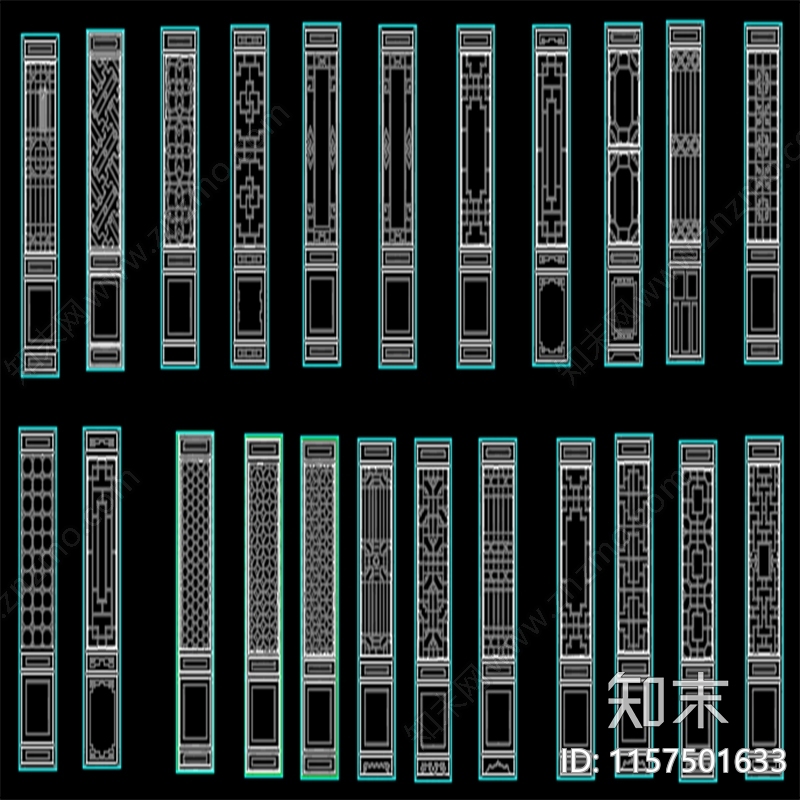 经典中式园林平立面图库cad施工图下载【ID:1157501633】
