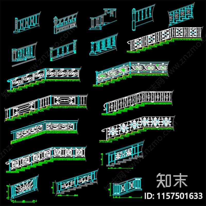 经典中式园林平立面图库cad施工图下载【ID:1157501633】