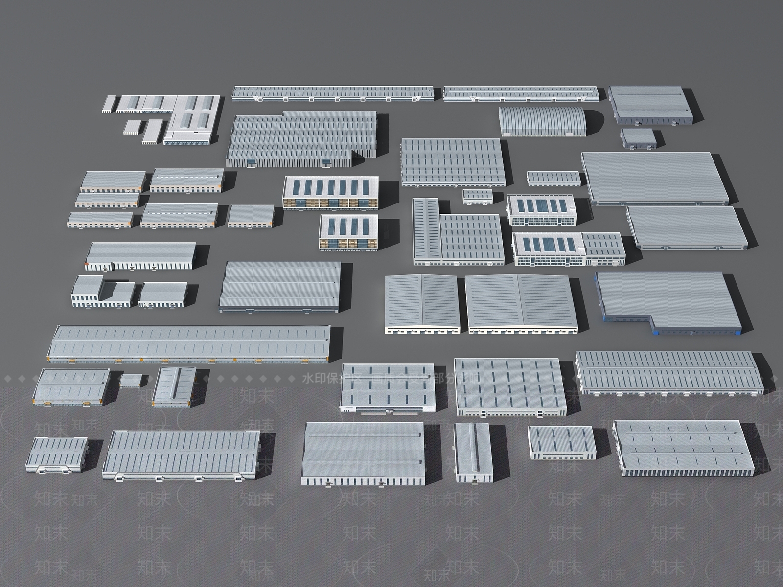 现代厂房合集3D模型下载【ID:1157503686】