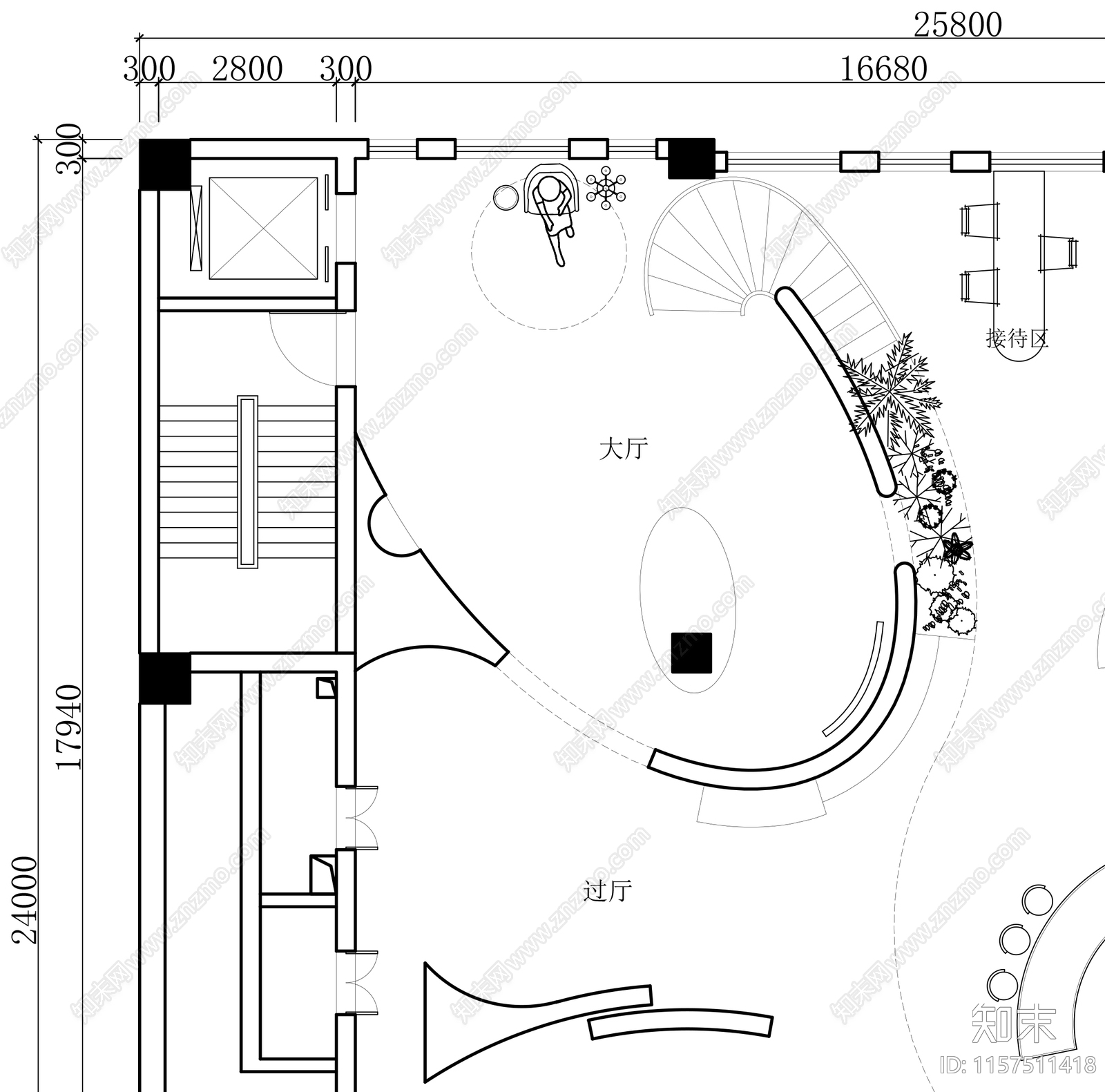 办公室cad施工图下载【ID:1157511418】