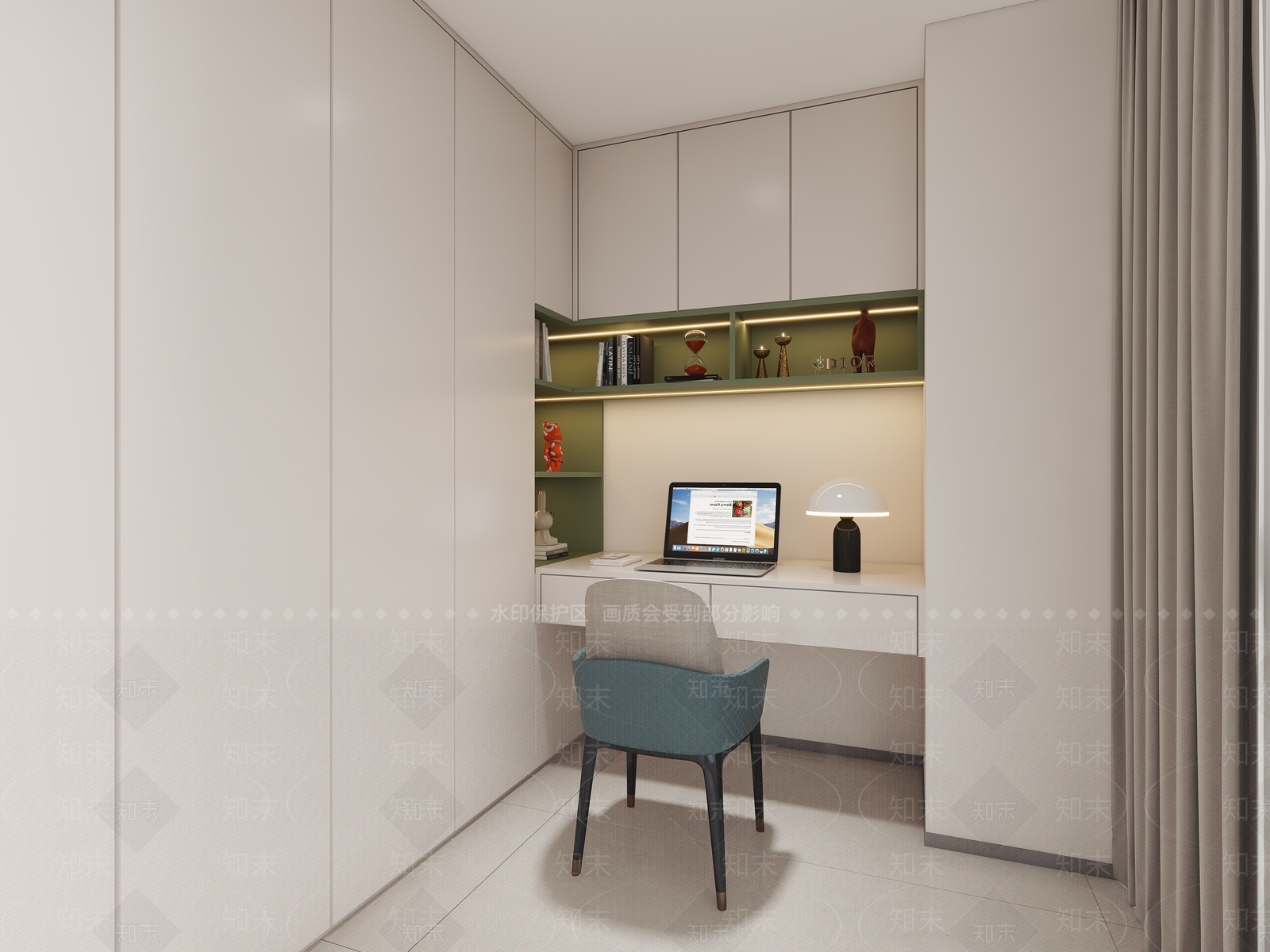 现代小书房3D模型下载【ID:1157518076】