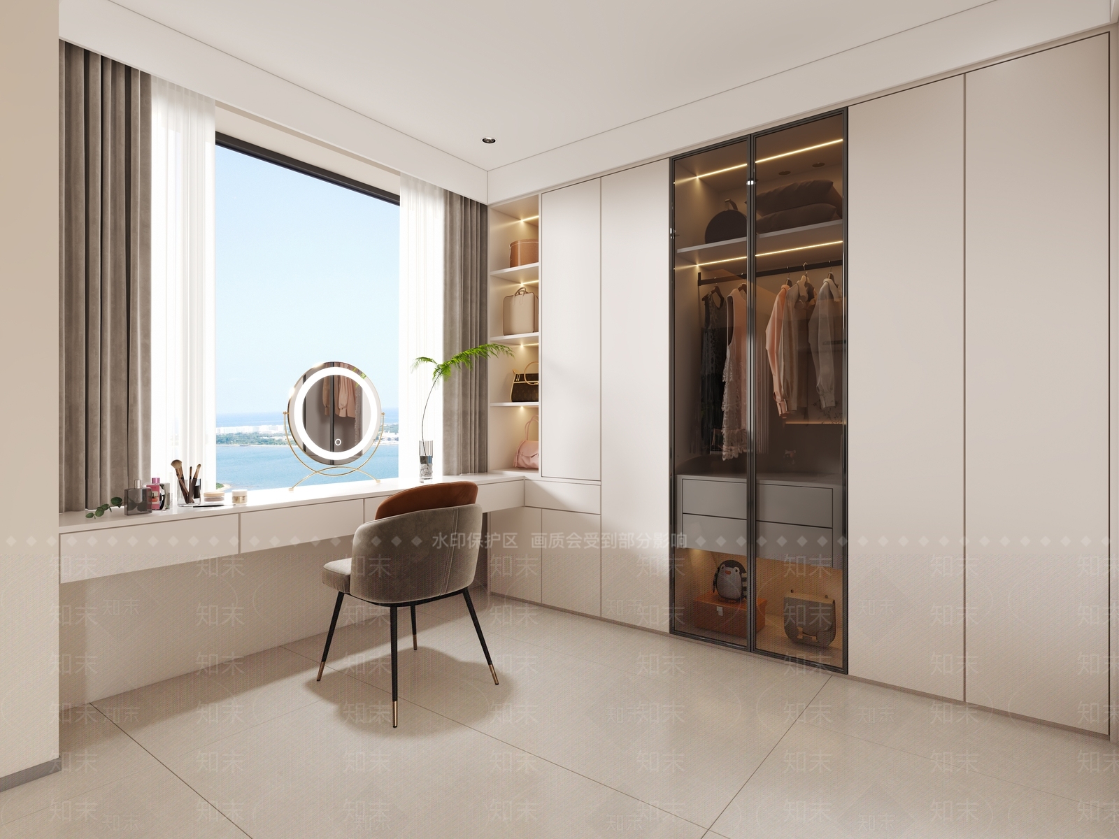 现代衣帽间3D模型下载【ID:1157518454】