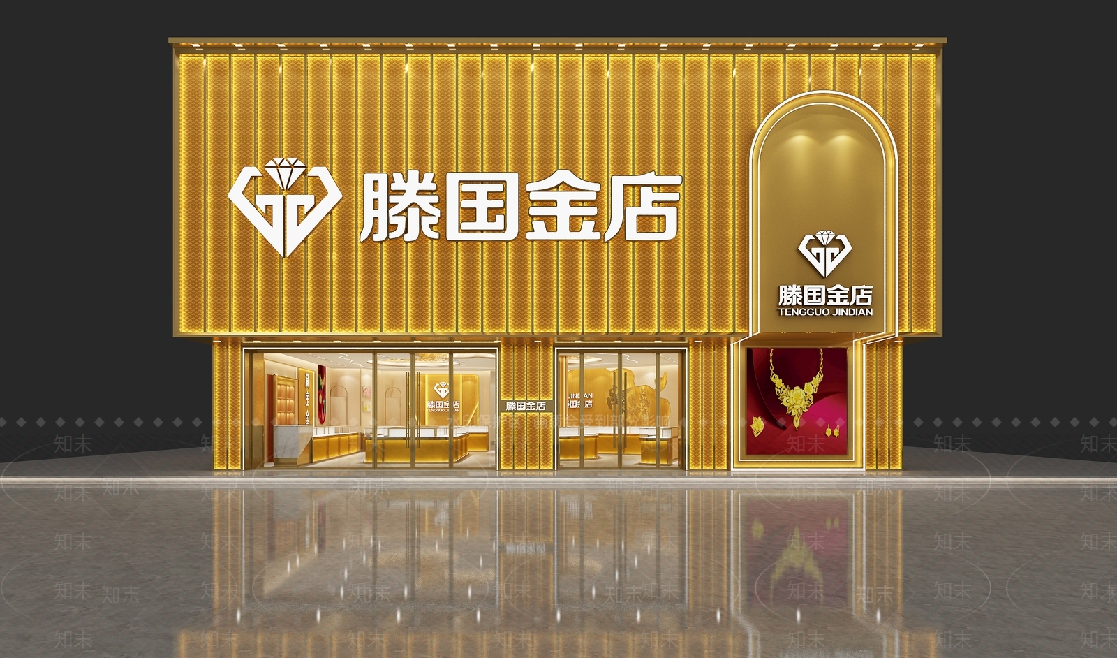 现代珠宝店3D模型下载【ID:1157518702】