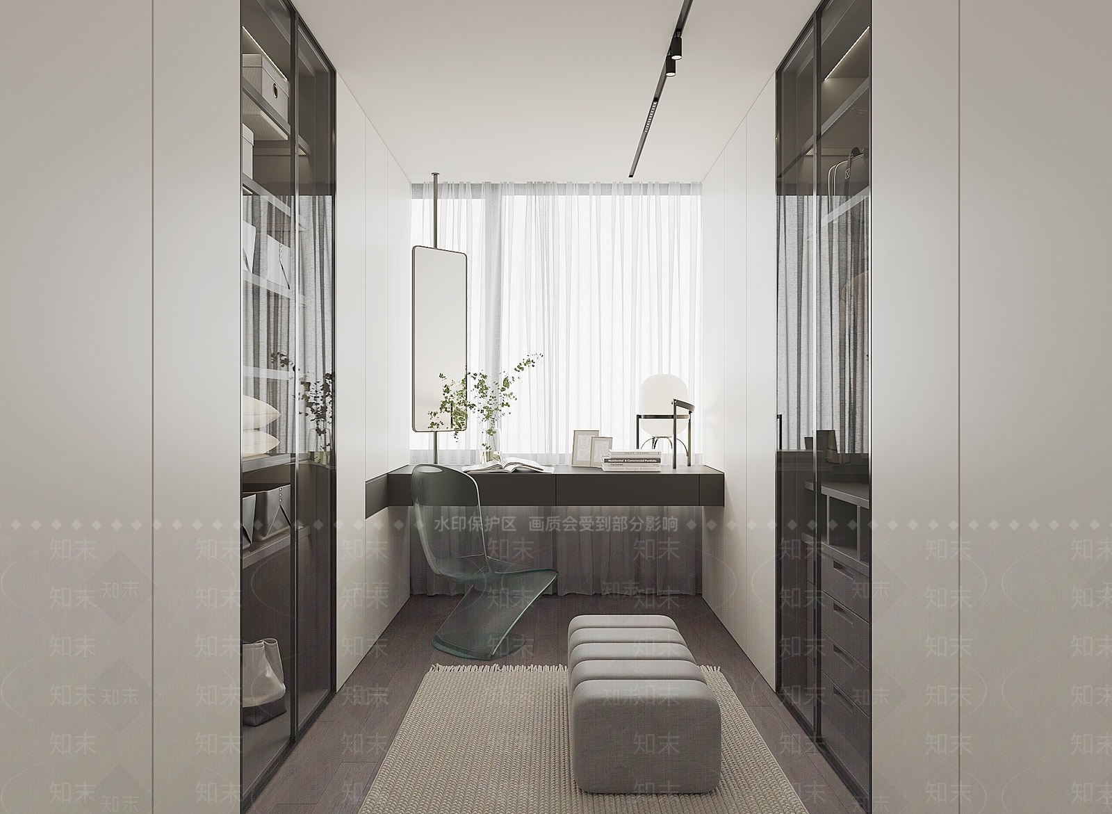 现代衣帽间SU模型下载【ID:1157521118】