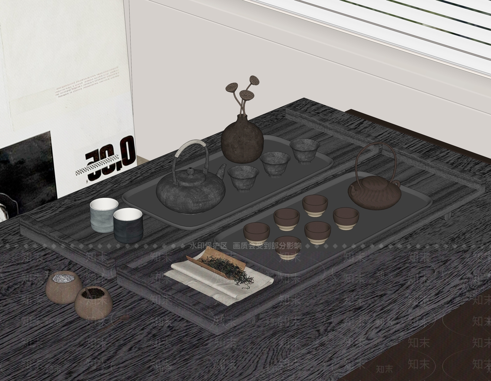茶具SU模型下载【ID:1157522106】