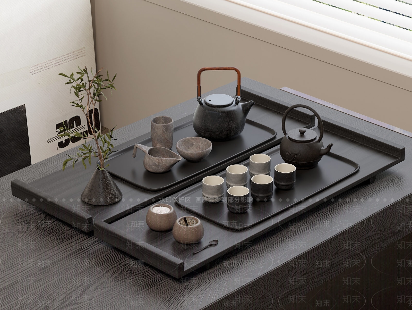 茶具SU模型下载【ID:1157522831】