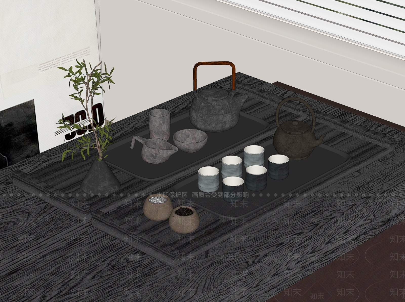 茶具SU模型下载【ID:1157522831】