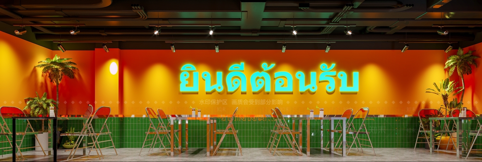 现代奶茶店3D模型下载【ID:1214389710】