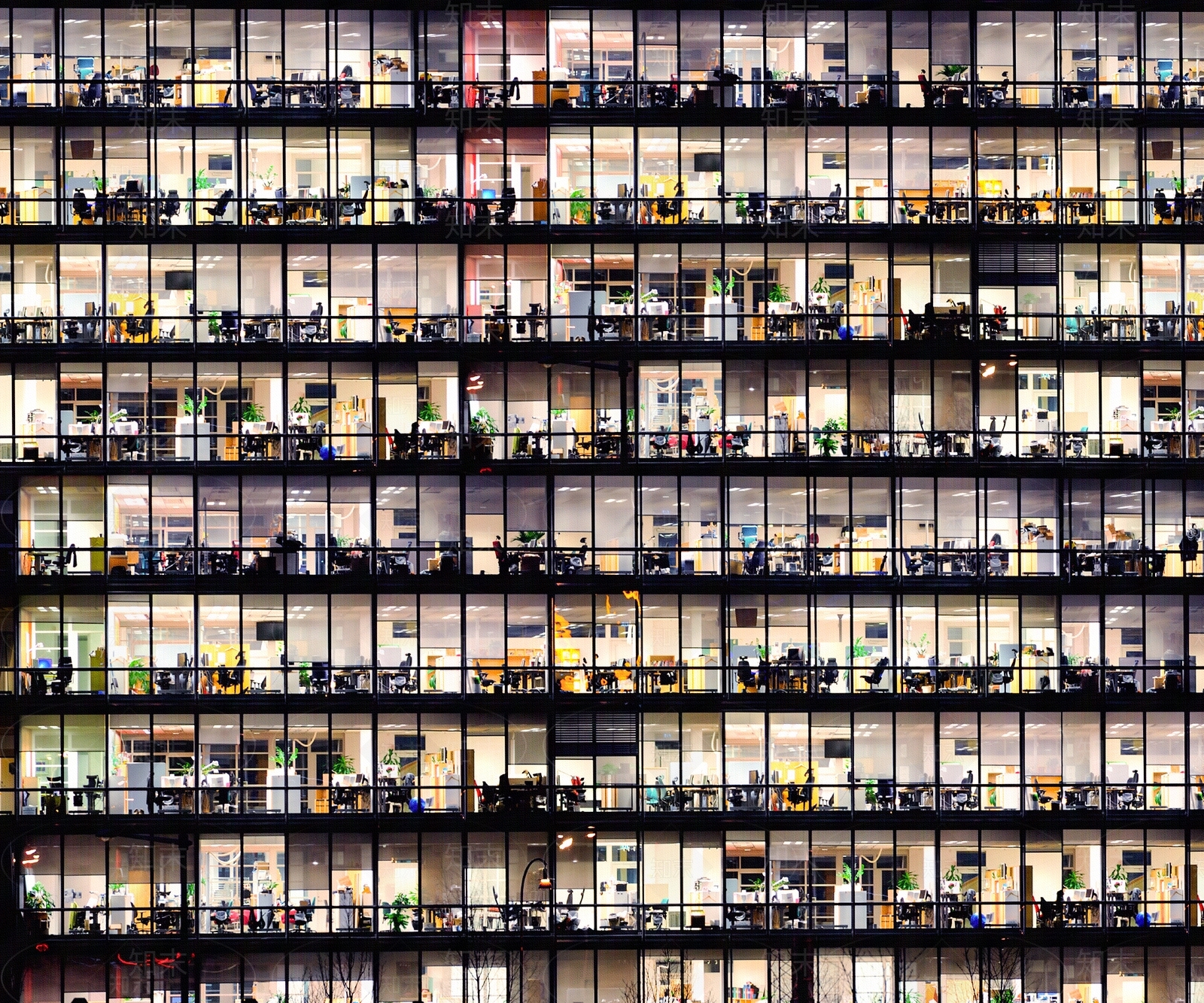 现代夜景建筑外立面玻璃昼夜玻璃贴图下载【ID:1157522776】