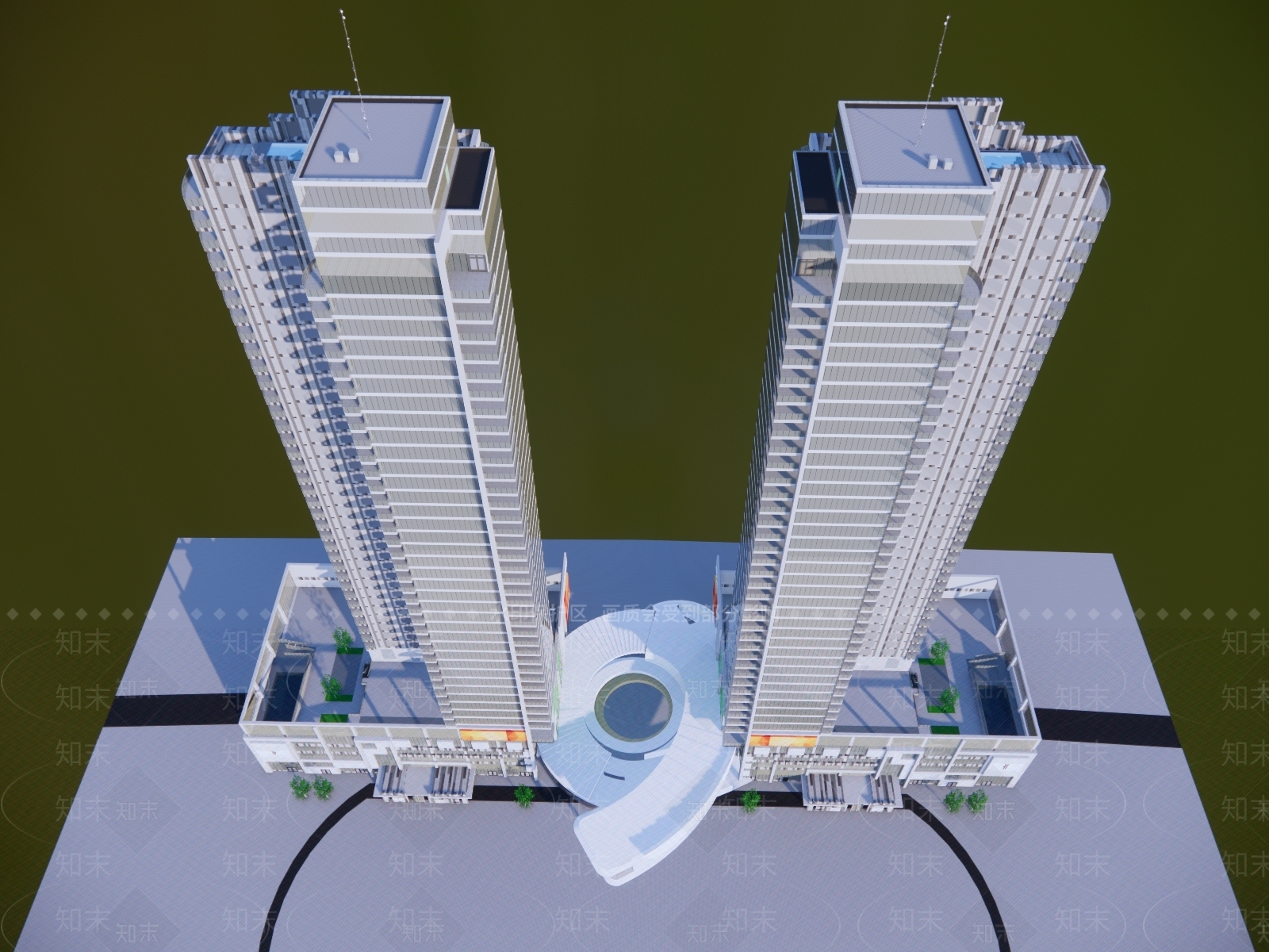 现代商业建筑SU模型下载【ID:1157523039】
