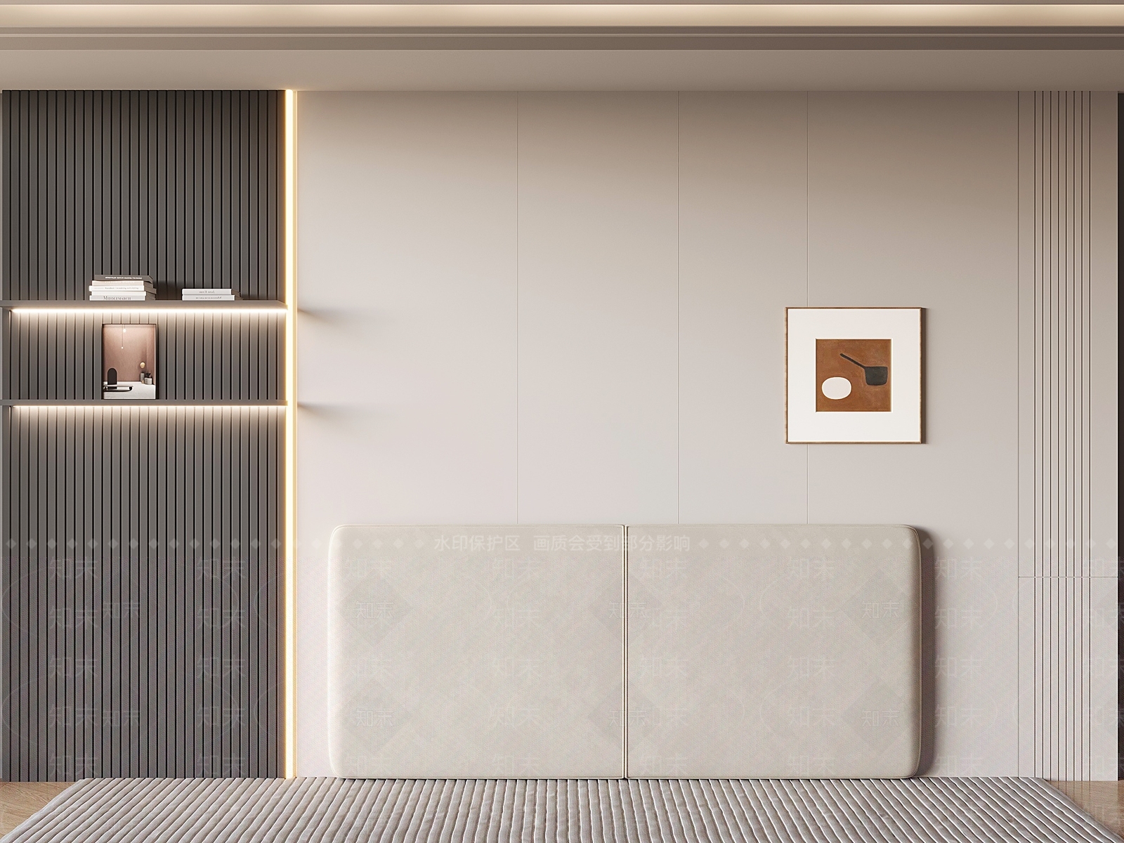 现代卧室背景3D模型下载【ID:1157524272】