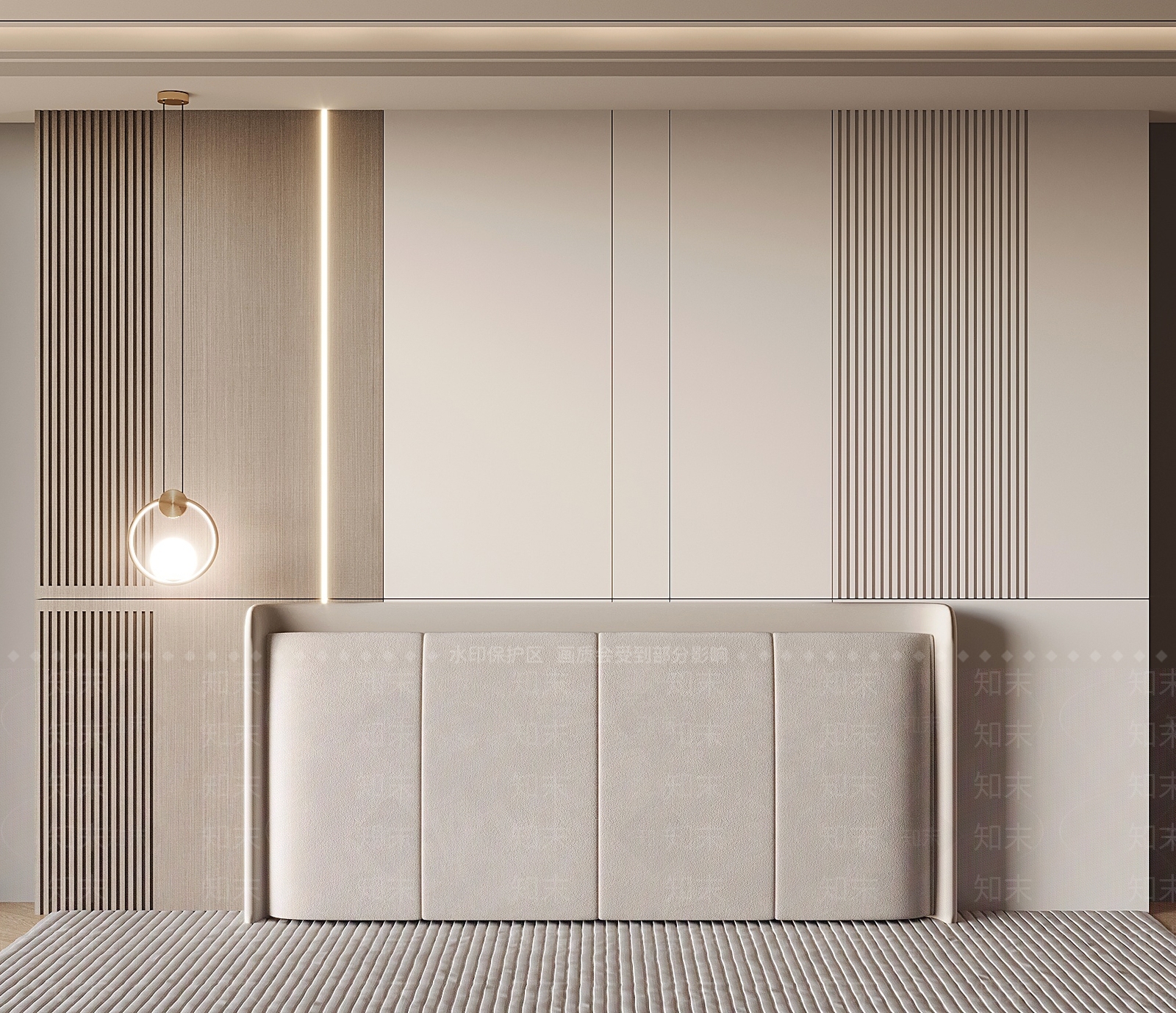 现代卧室背景3D模型下载【ID:1157524917】