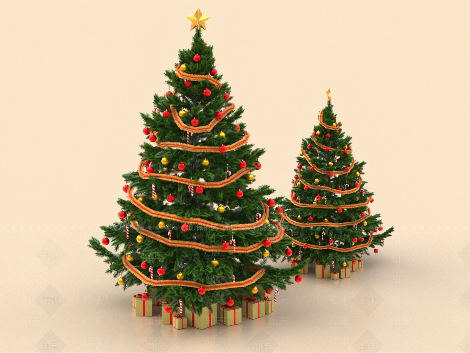 现代圣诞树3D模型下载【ID:1157528867】