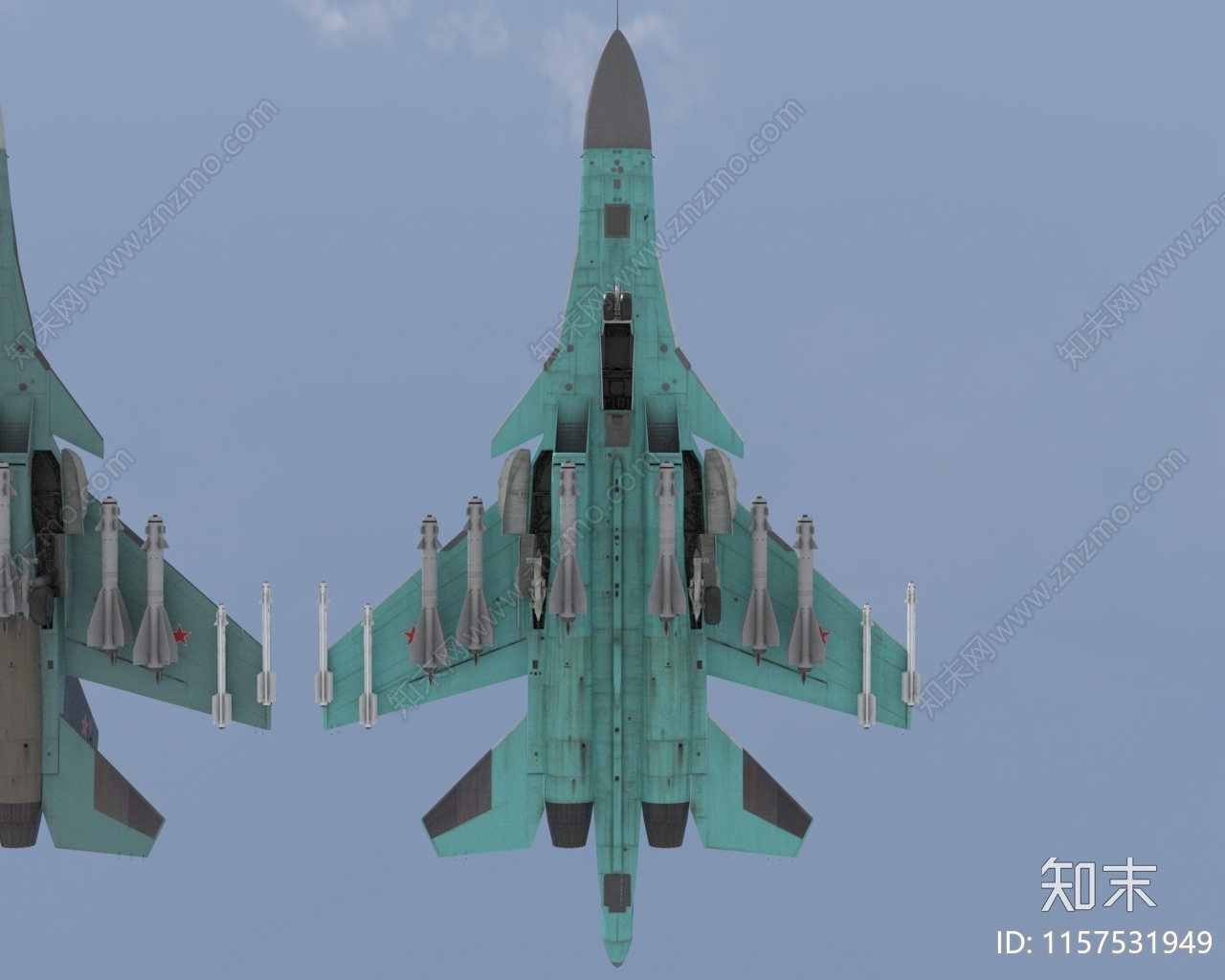 su34苏34战斗机2种涂装3D模型下载【ID:1157531949】