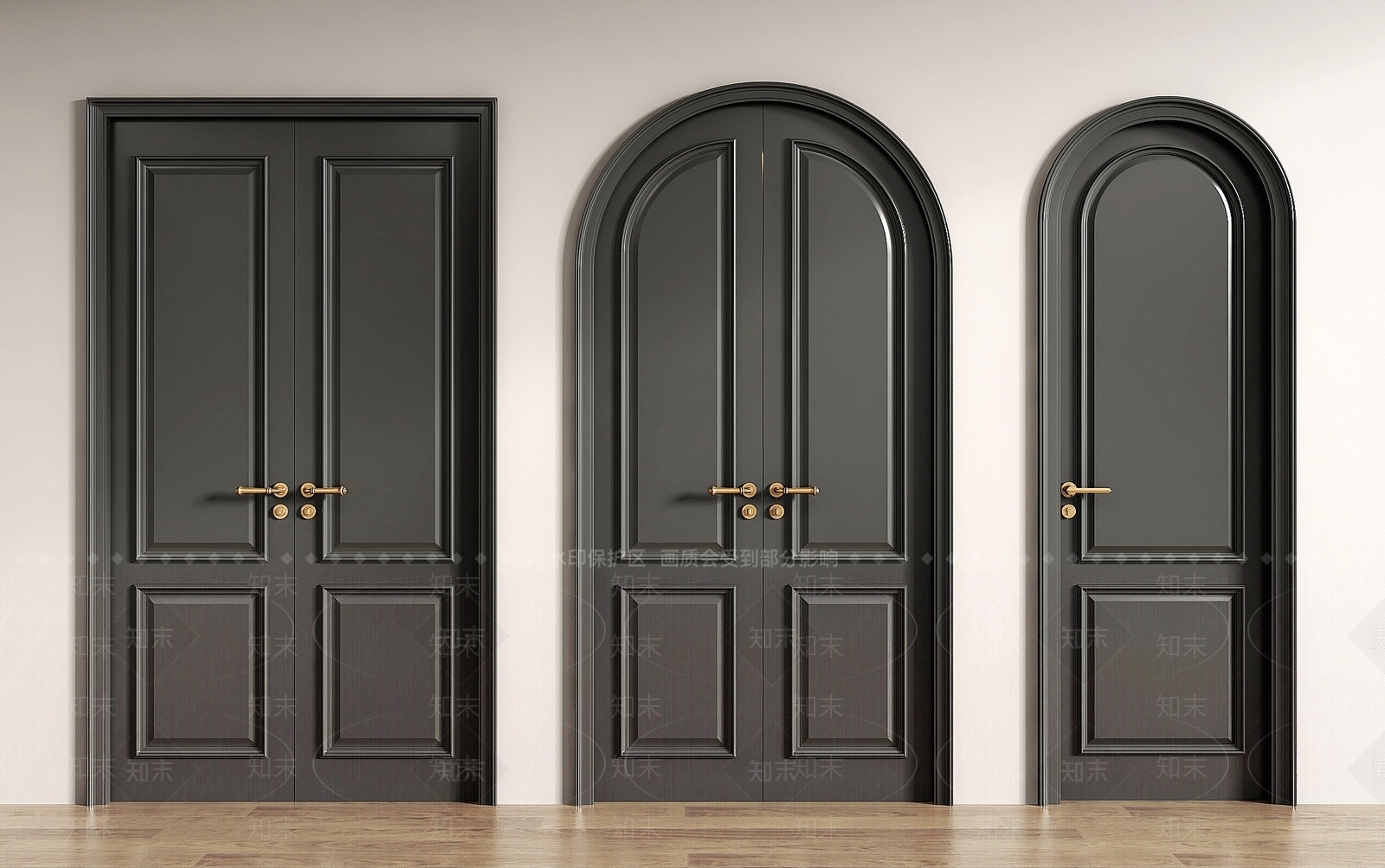 法式双开门3D模型下载【ID:1157532746】