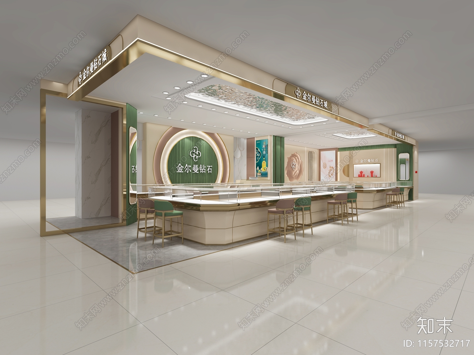 现代珠宝店3D模型下载【ID:1157532717】