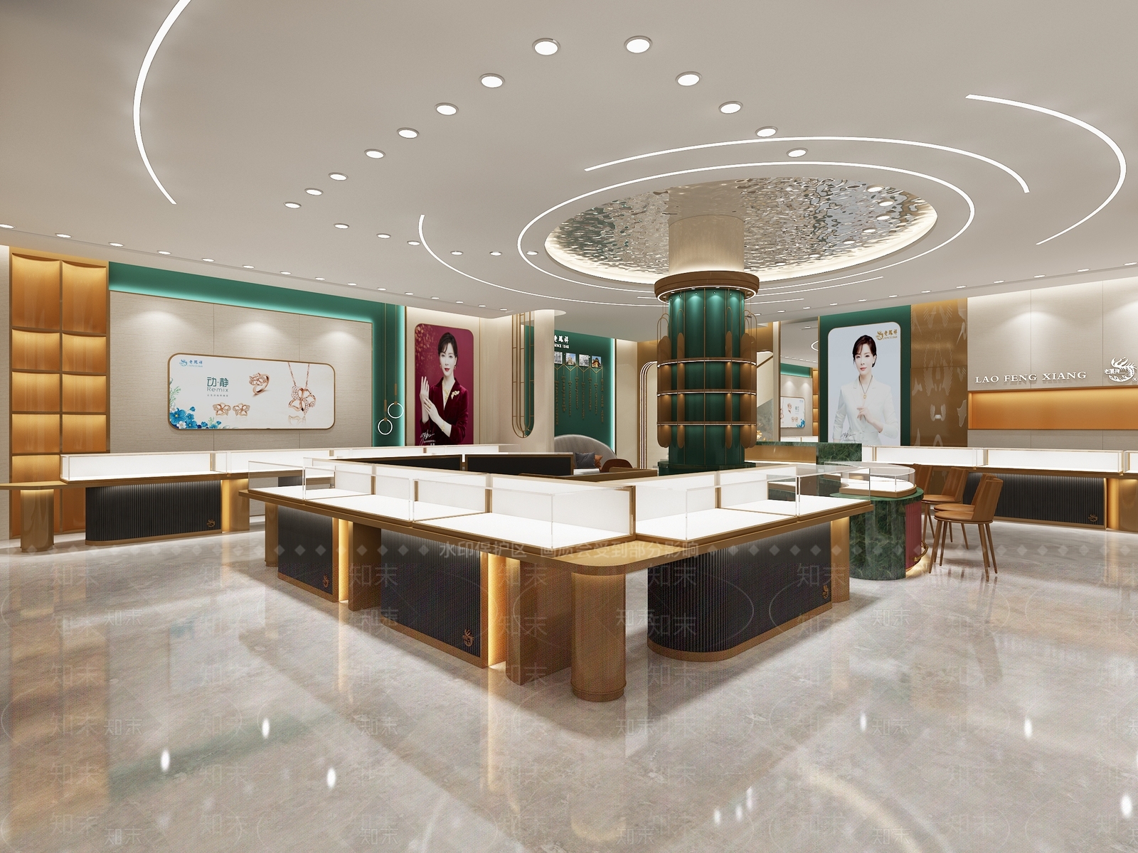 现代珠宝店3D模型下载【ID:1157533093】